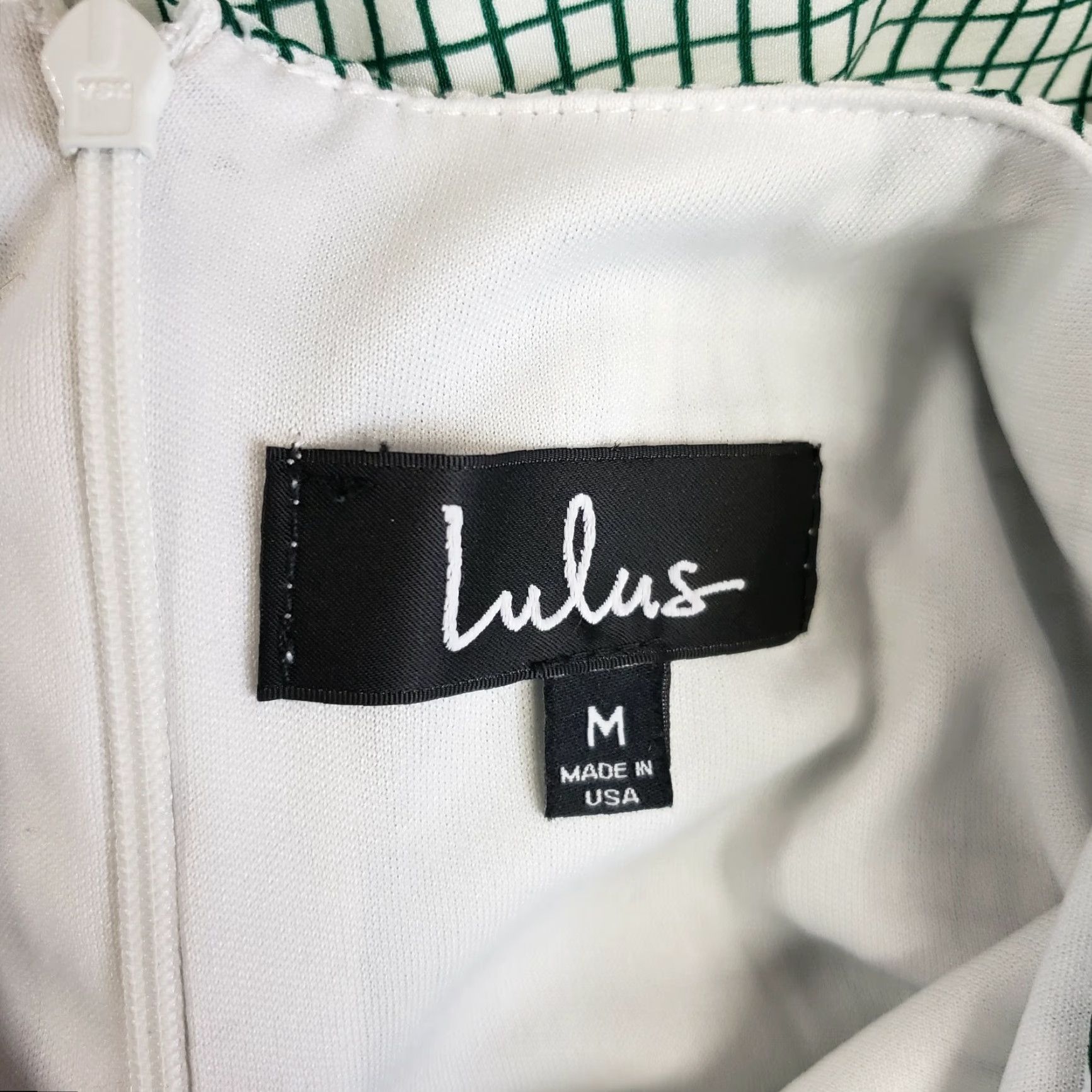 Lulus Lulus Womens Shift Dress M Green White Stripes Short Sleeve Casual Polyester 32" Short Length 19.5" Width Boys Girls Mens Womens Size 32" / US 10 / IT 46 - 5 Thumbnail