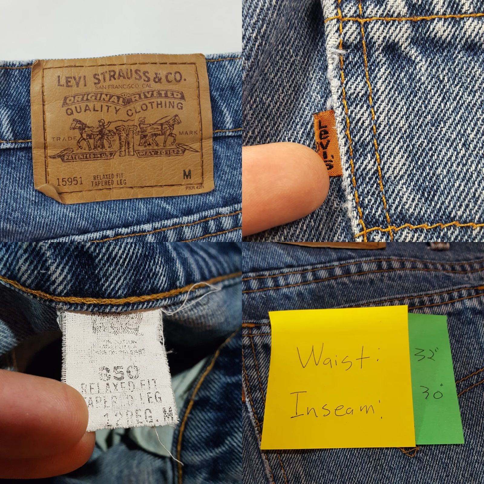 Levi's VINTAGE Levi's Orange Tabs Women's Jeans Denim Stonewash Faded 90s Relaxed Tapered Size 12 Blue Size 34" / US 12 / IT 48 - 8 Thumbnail