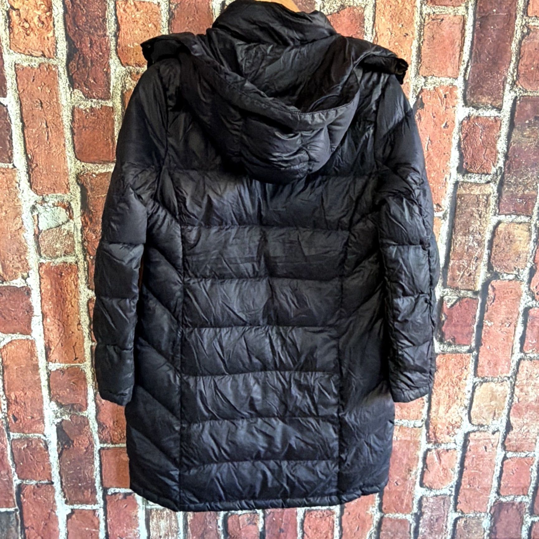Vintage GH Bass Down Puffer Jacket Womens Medium Black Hood Winter Parka Gorpcore Size M / US 6-8 / IT 42-44 - 3 Thumbnail