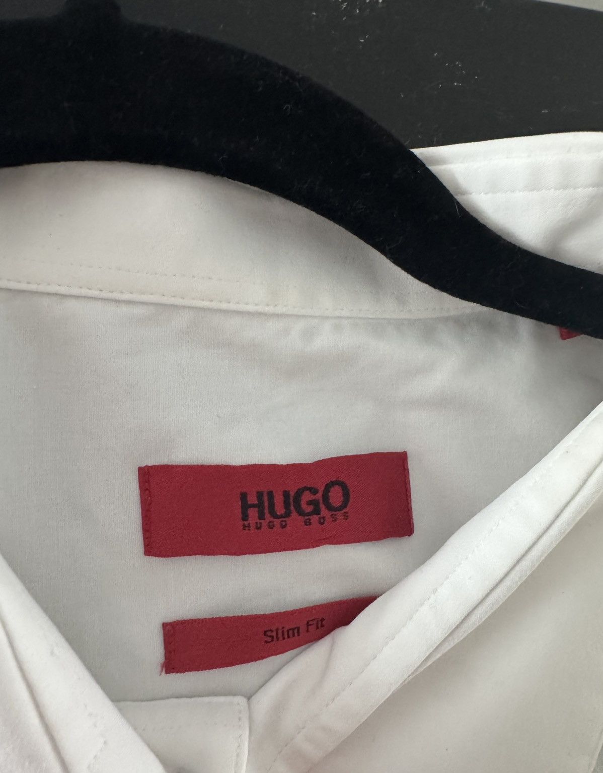 Hugo Boss Hugo Boss HUGO Slim Fit White Dress Shirt Size US L / EU 52-54 / 3 - 3 Thumbnail