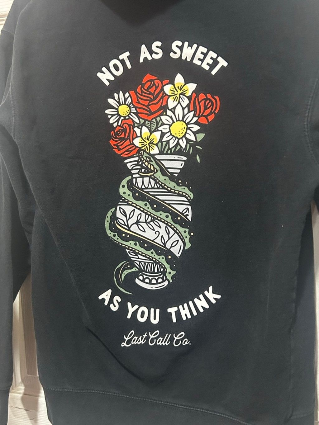Other Men's Last Call Co. Black Hoodie with Floral Graphic, Size S Size US S / EU 44-46 / 1 - 5 Thumbnail
