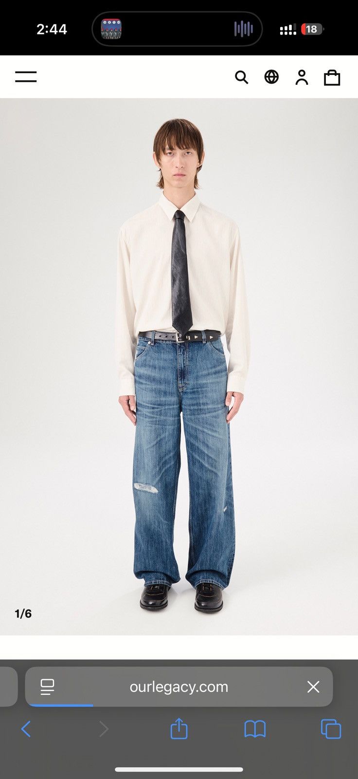 パンツ OUR LEGACY Vintage Rubber Repair Denim Our Legacy - Vast Cut Vintage Rubber Repair Denim