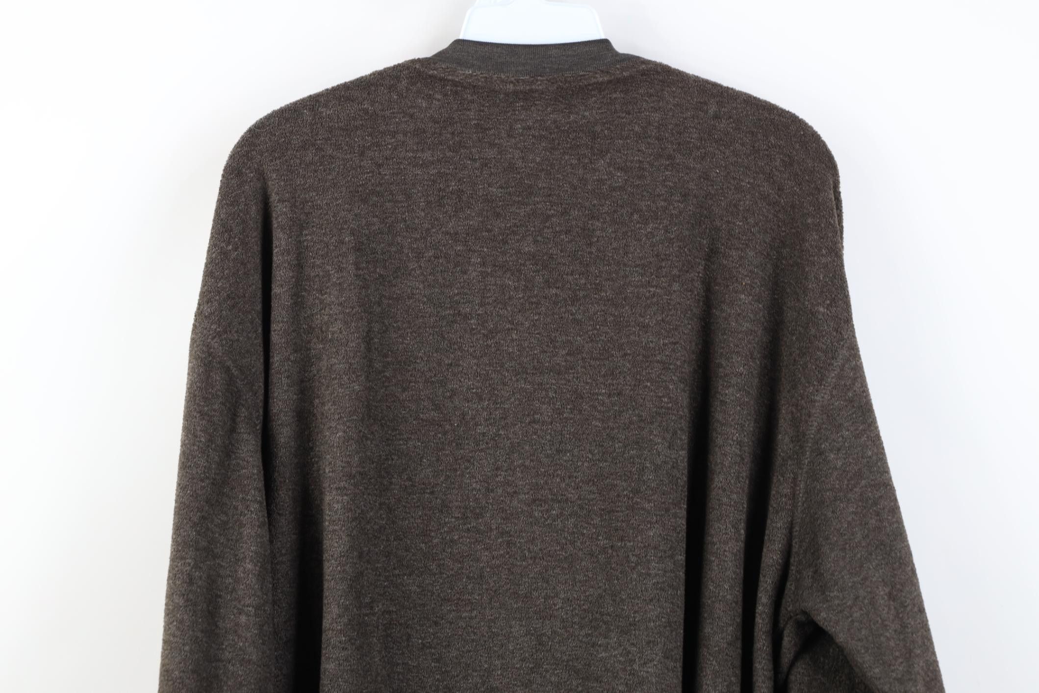 Russell Athletic Vintage 90s Russell Athletic Blank Fleece V-Neck Sweatshirt Size US L / EU 52-54 / 3 - 10 Thumbnail