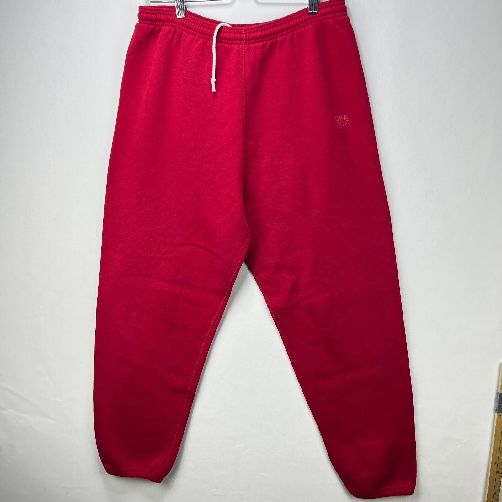 Vintage Vintage '90s USA Olympic Sweatpants Large Made in USA Cuffed Size US 34 / EU 50 - 2 Thumbnail
