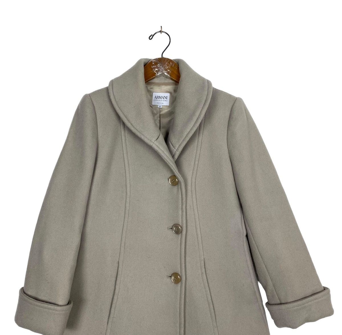 Armani Collezioni Armani Collezioni Cashmere and virgin wool swing coat Italy Size S / US 4 / IT 40 - 2 Thumbnail