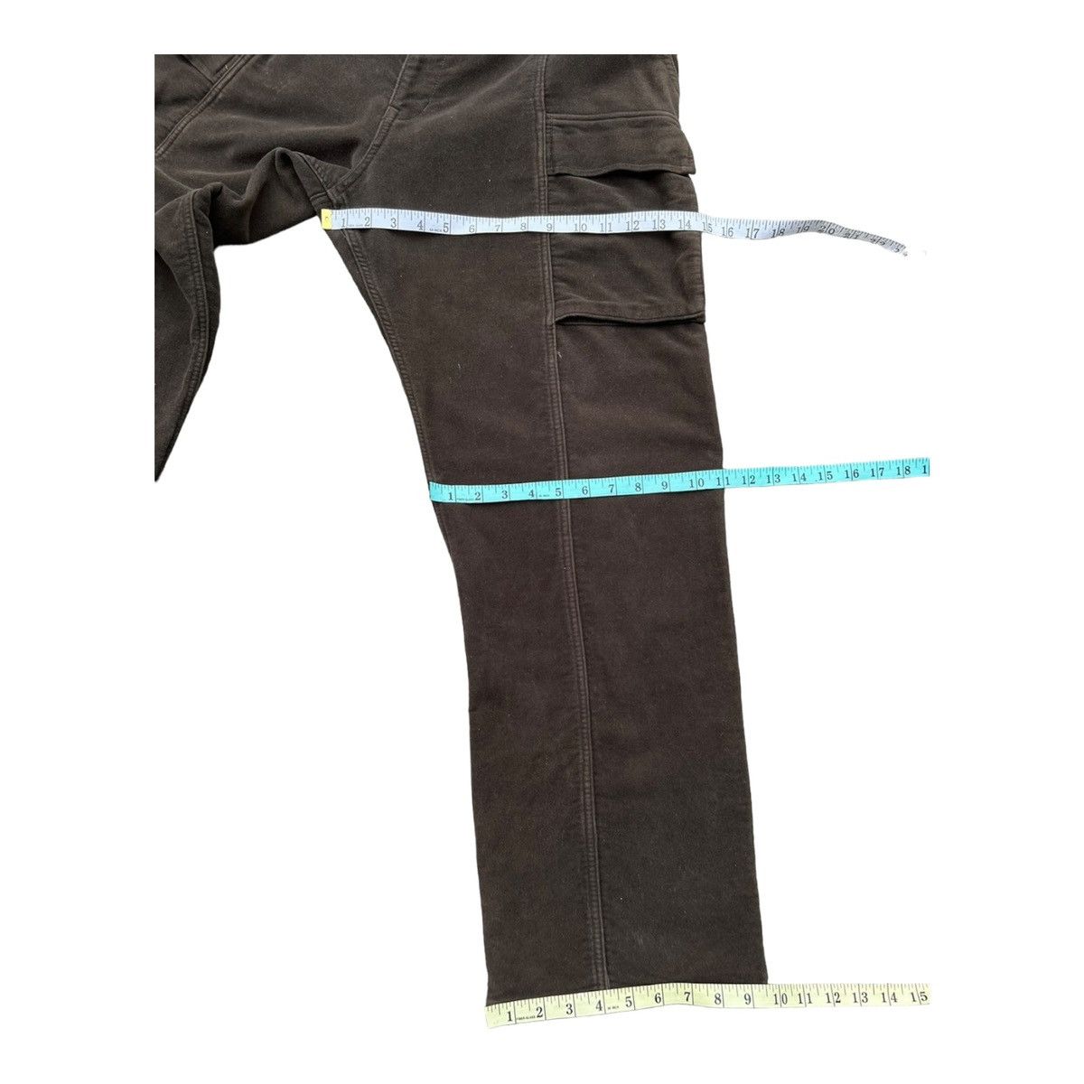 GOODENOUGH × Hiroshi Fujiwara Vintage 90s Goodenough Suede Cotton Cargo Trouser Pant Size US 34 / EU 50 - 4 Thumbnail