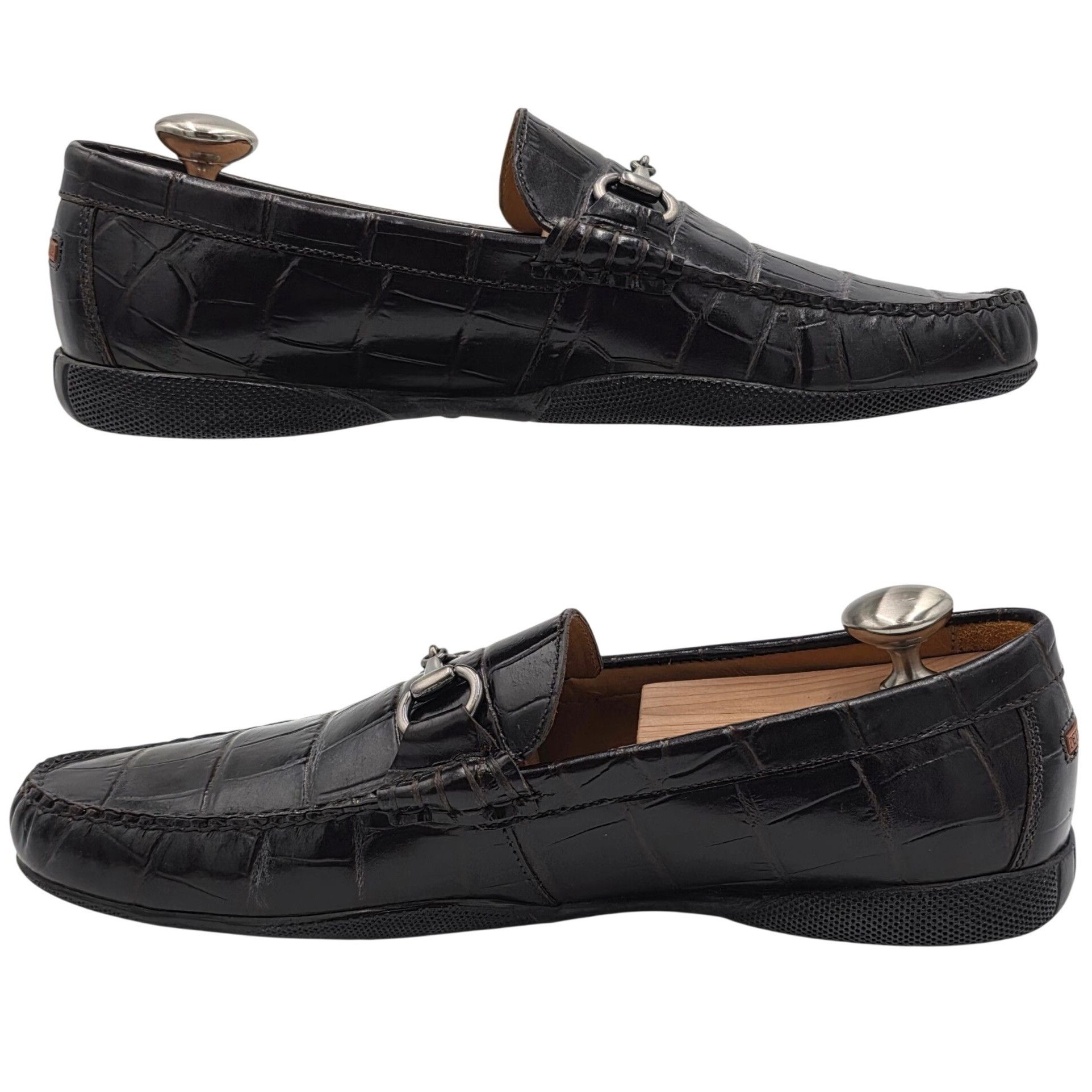 Peter Millar NEW Peter Millar Dark Brown Crocodile Embossed Leather Loafe Size US 9 / EU 42 - 7 Thumbnail
