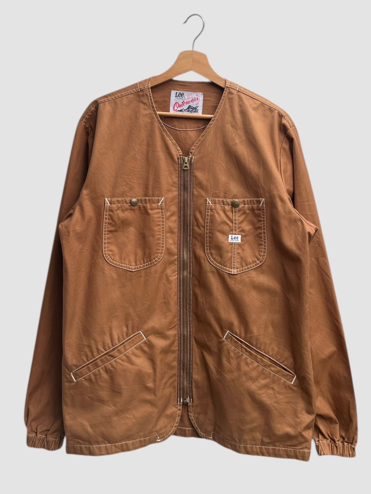 Lee Lee Sanforized Outerwear No Collar Chore Jacket Size US L / EU 52-54 / 3 - 2 Thumbnail