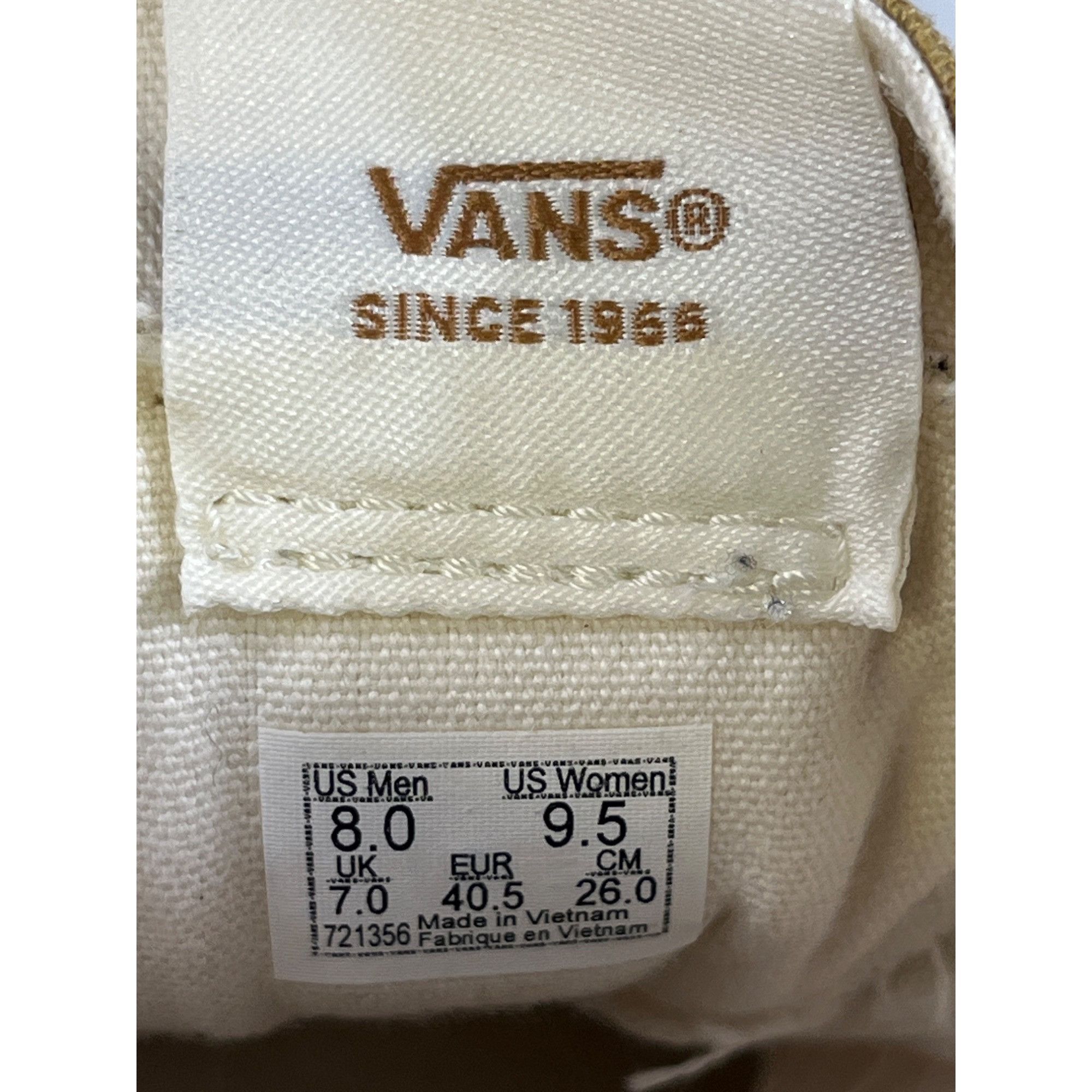 Vans Van Unisex Tan High-top Casual Sneakers Size M8/W9.5 SKU 621 Size US 9.5 / IT 39.5 - 7 Thumbnail