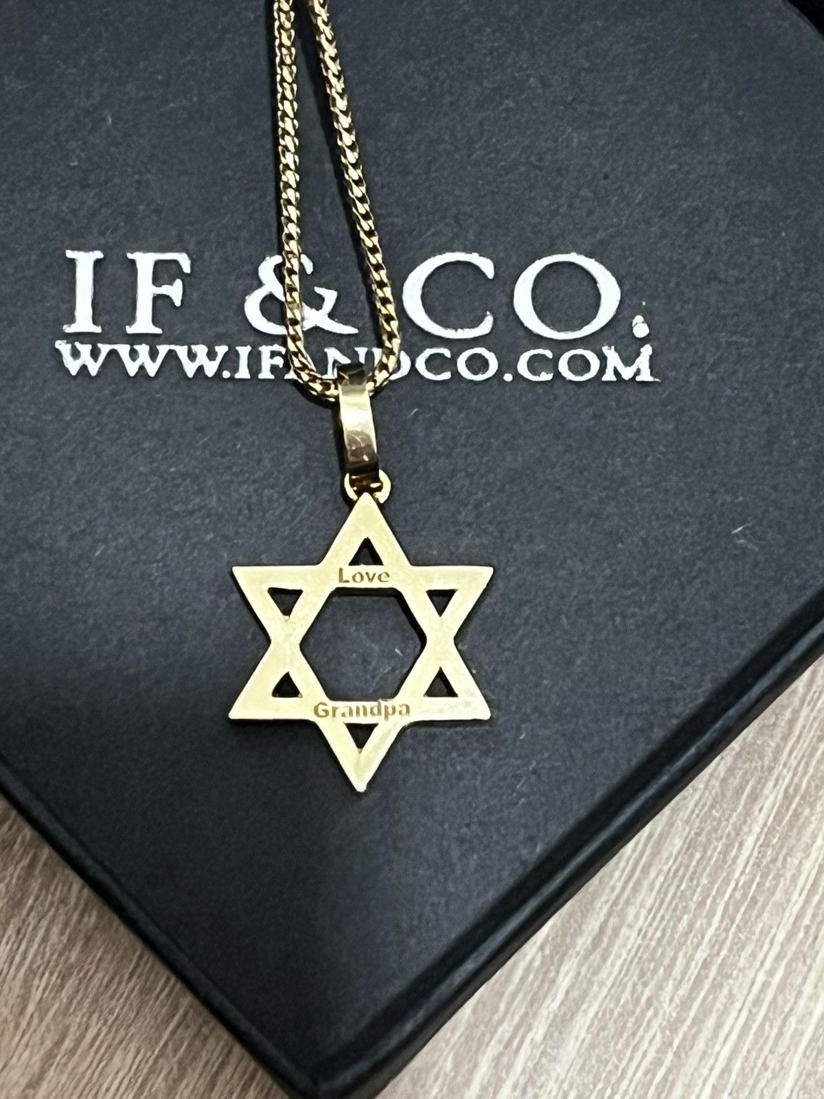 If And Co If & Co 14k Gold Star of David Necklace Jewish Pendant Chain Size ONE SIZE - 4 Thumbnail