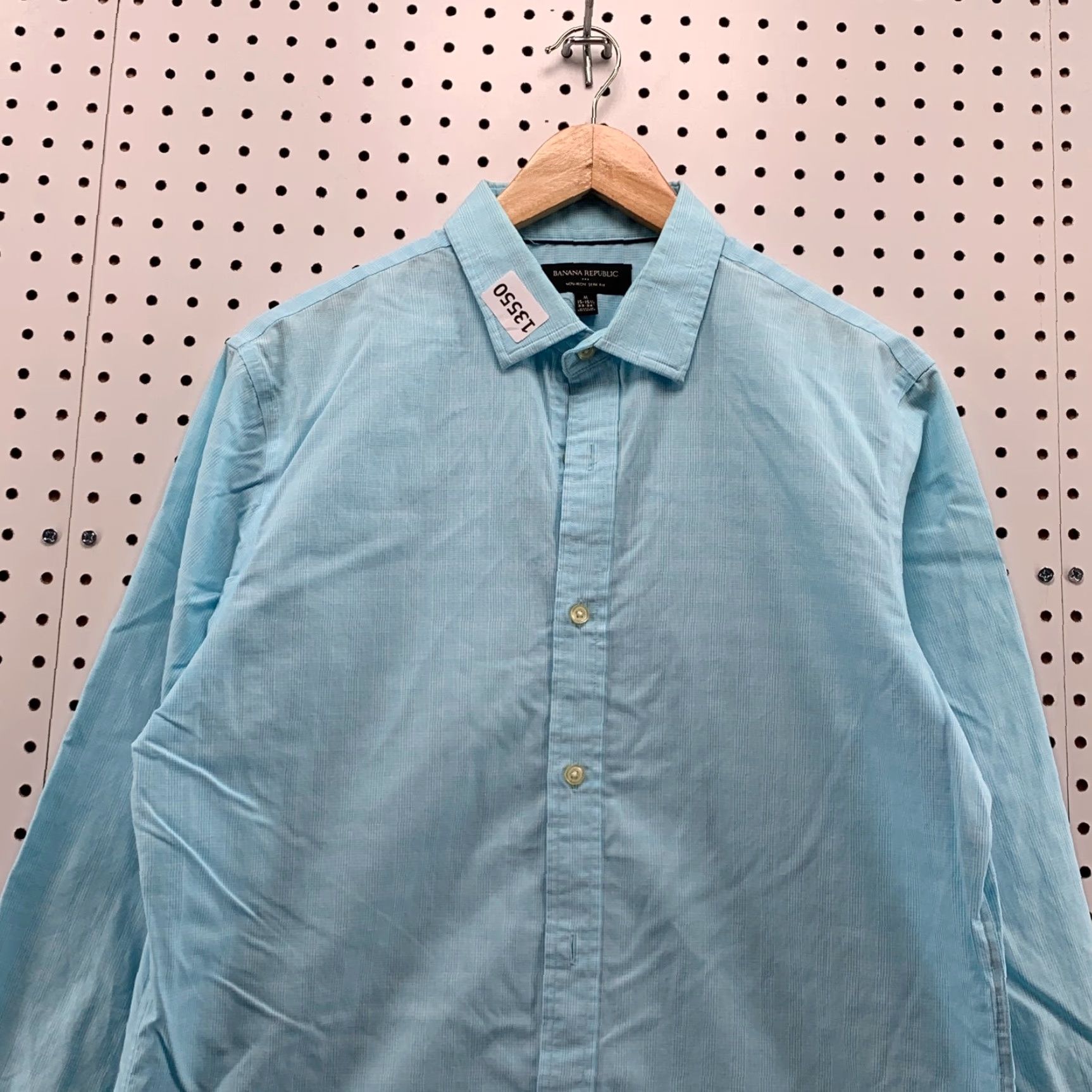 Banana Republic Banana Republic Button-Up Shirt Long Sleeve Mens Medium Blue Plaid 15.5 33-34 Size US M / EU 48-50 / 2 - 5 Thumbnail