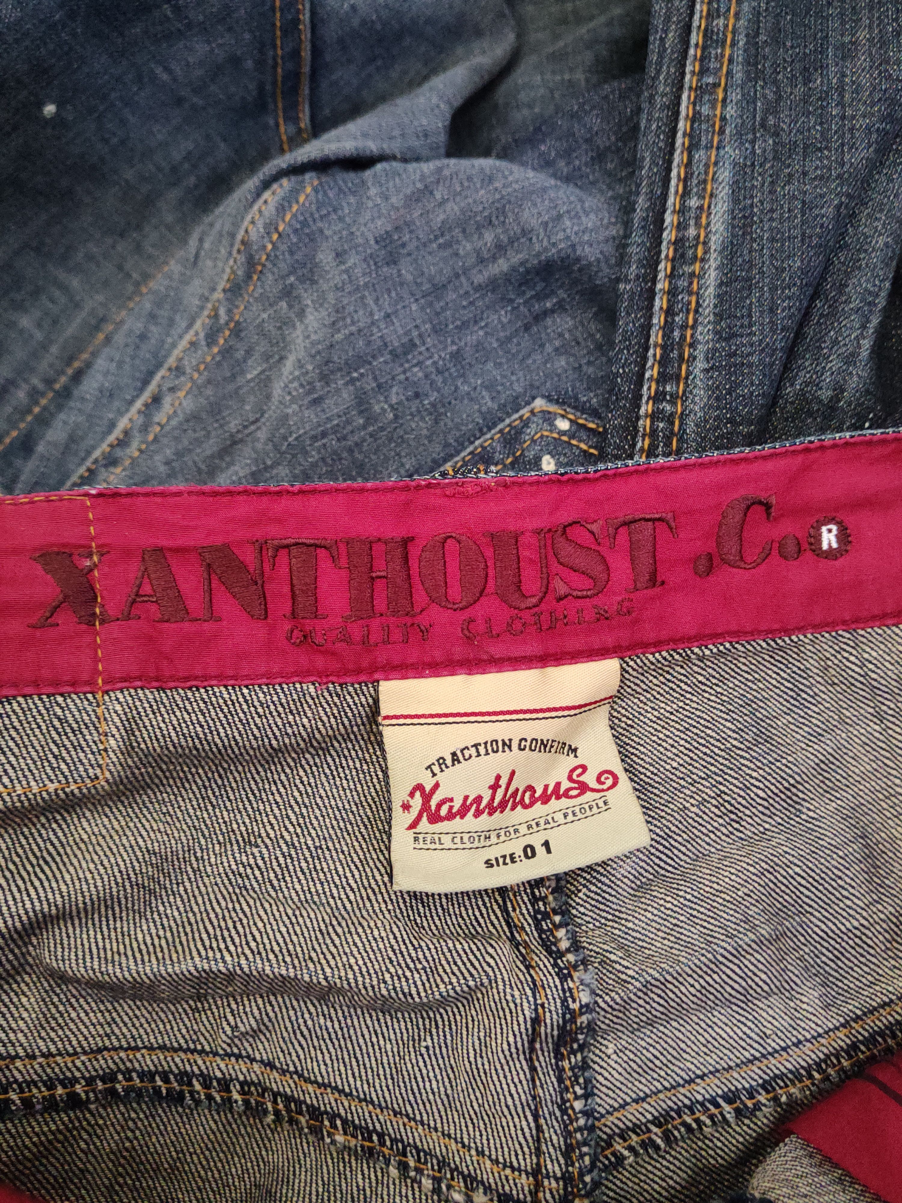 Japanese Brand Xanthous Dark Blue Distressed Ripped Jeans #W1835 Size US 32 / EU 48 - 18 Thumbnail