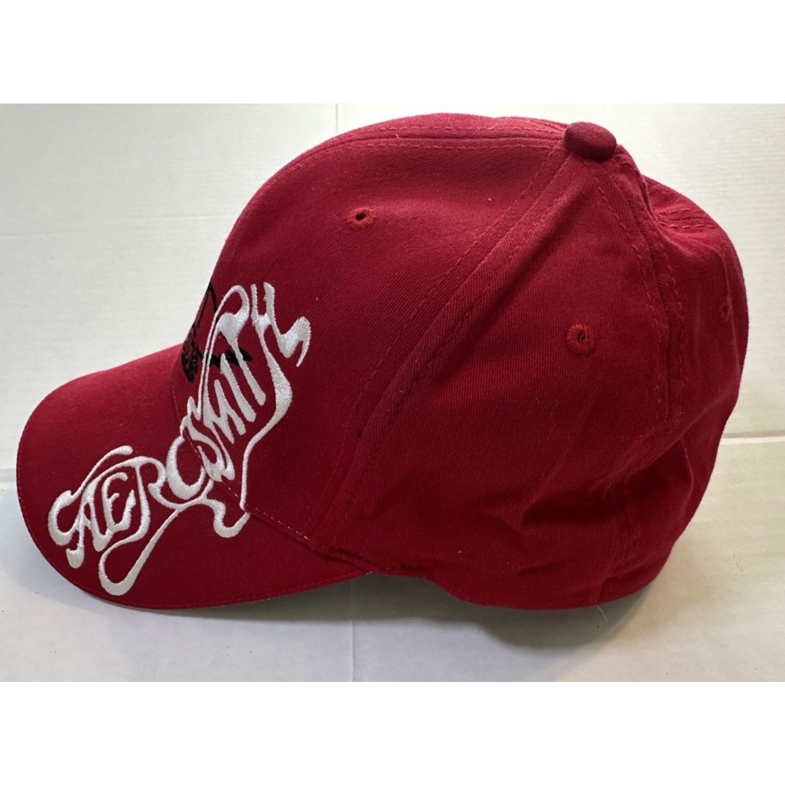 Aerosmith Bio Domes, Aerosmith- O Yeah- Red Cap/Hat 56CM/Regular VTG Size ONE SIZE - 3 Thumbnail