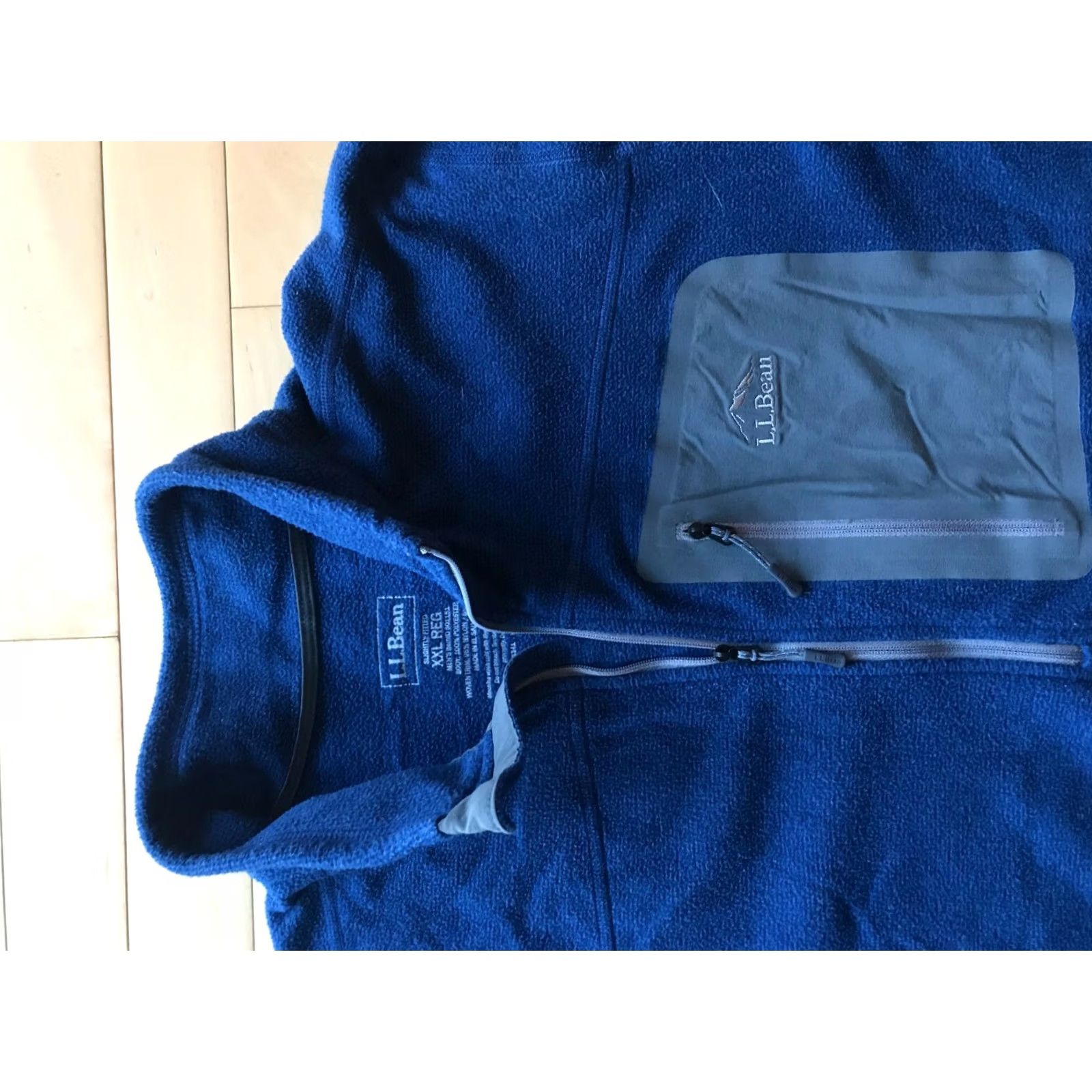 Vintage VINTAGE LL Bean Mens Fleece Jacket Blue Slightly Fitted 1/2 1/4 Zip Pocket Reg Sz XXL Blue Fleece Jacket Mens XL? Size US XXL / EU 58 / 5 - 3 Thumbnail