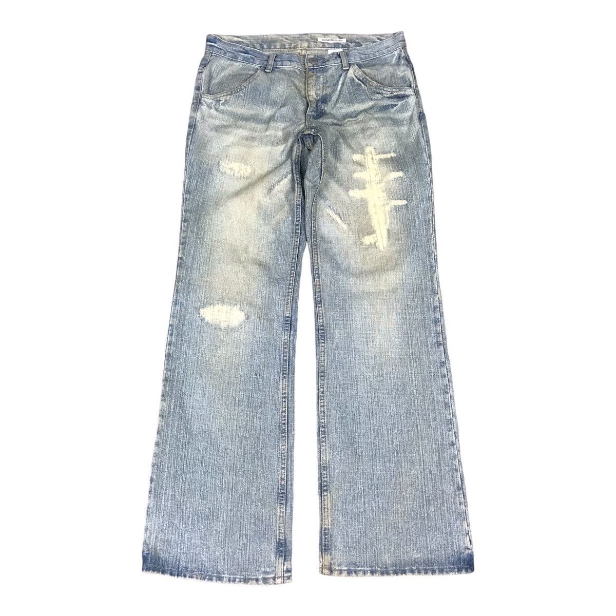 Japanese Brand SEMANTICDESIGN JAPAN DENIM BAGGY BOOT CUT PANTS Size US 32 / EU 48 - 1 Thumbnail