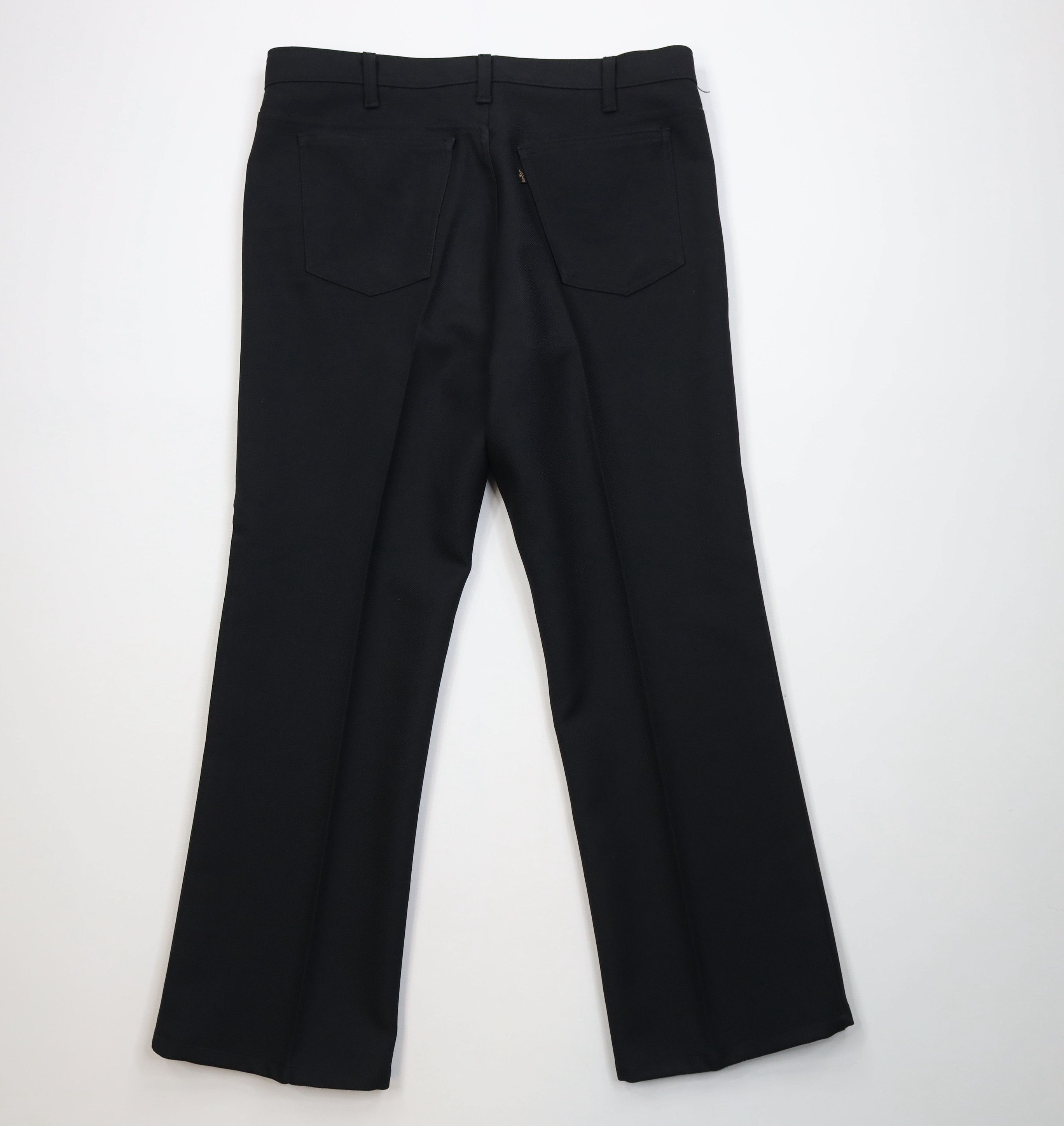 Levi's Vintage 80s Levis Flared Wide Leg Chino Pants Black USA Size US 36 / EU 52 - 9 Thumbnail