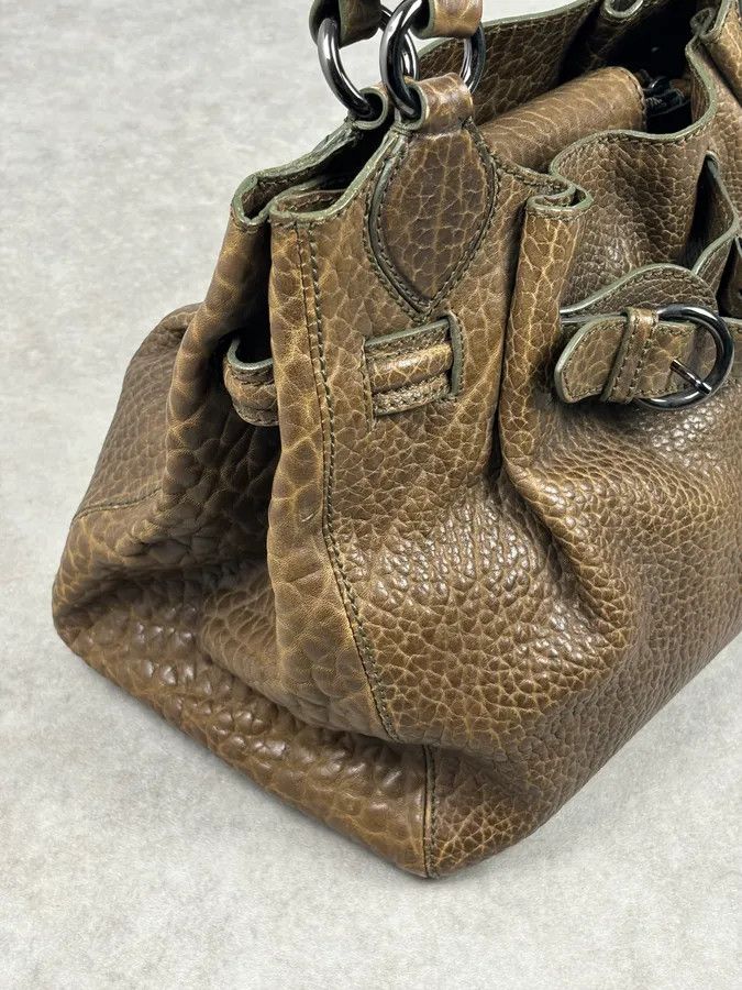 Moschino 2000s Moschino Brown Leather Shoulder Bag Size ONE SIZE - 9 Thumbnail