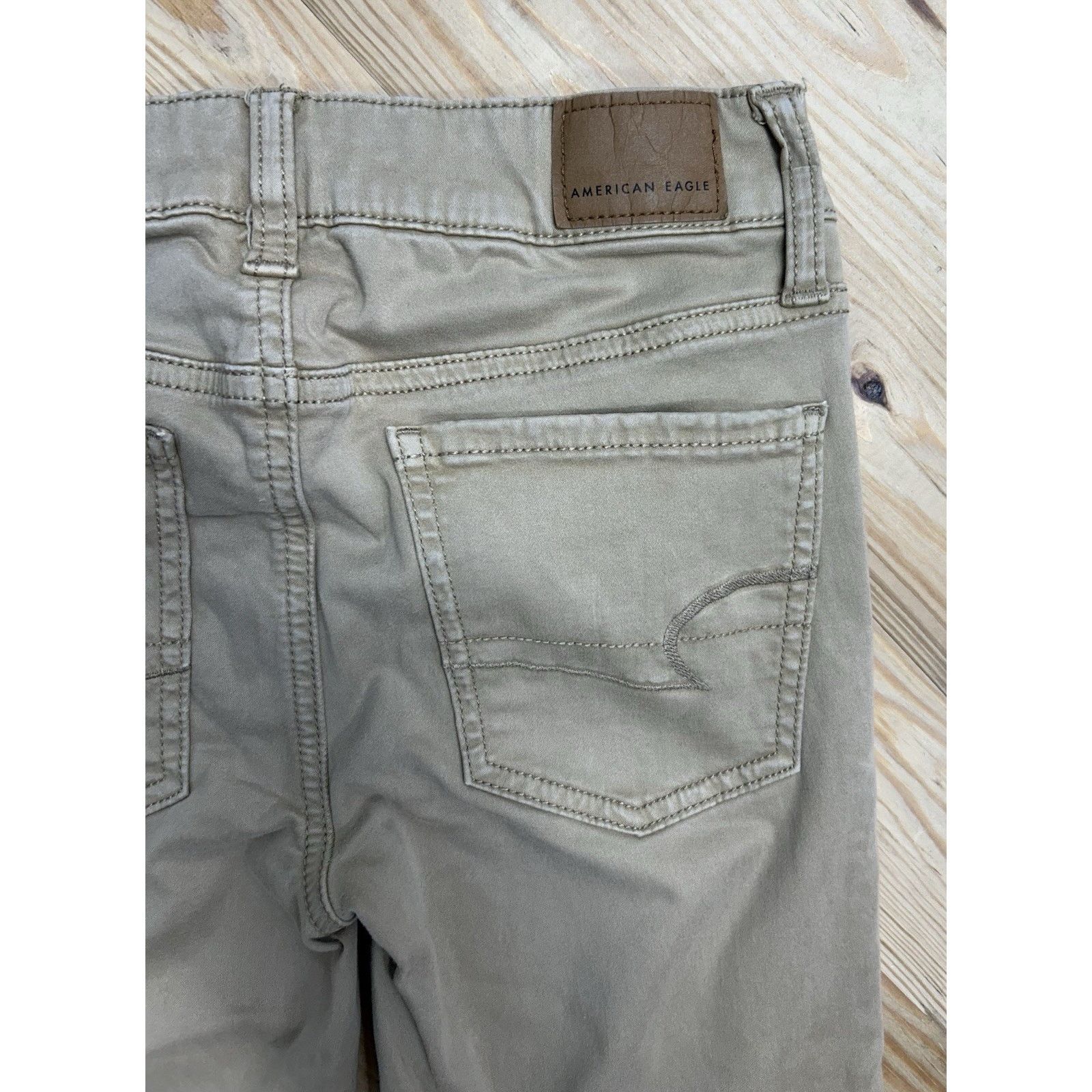 American Eagle Outfitters American Eagle Women's Tan Super Stretch Skinny Pants Sz 00 Size 24" / US 00 / IT 34 - 7 Thumbnail