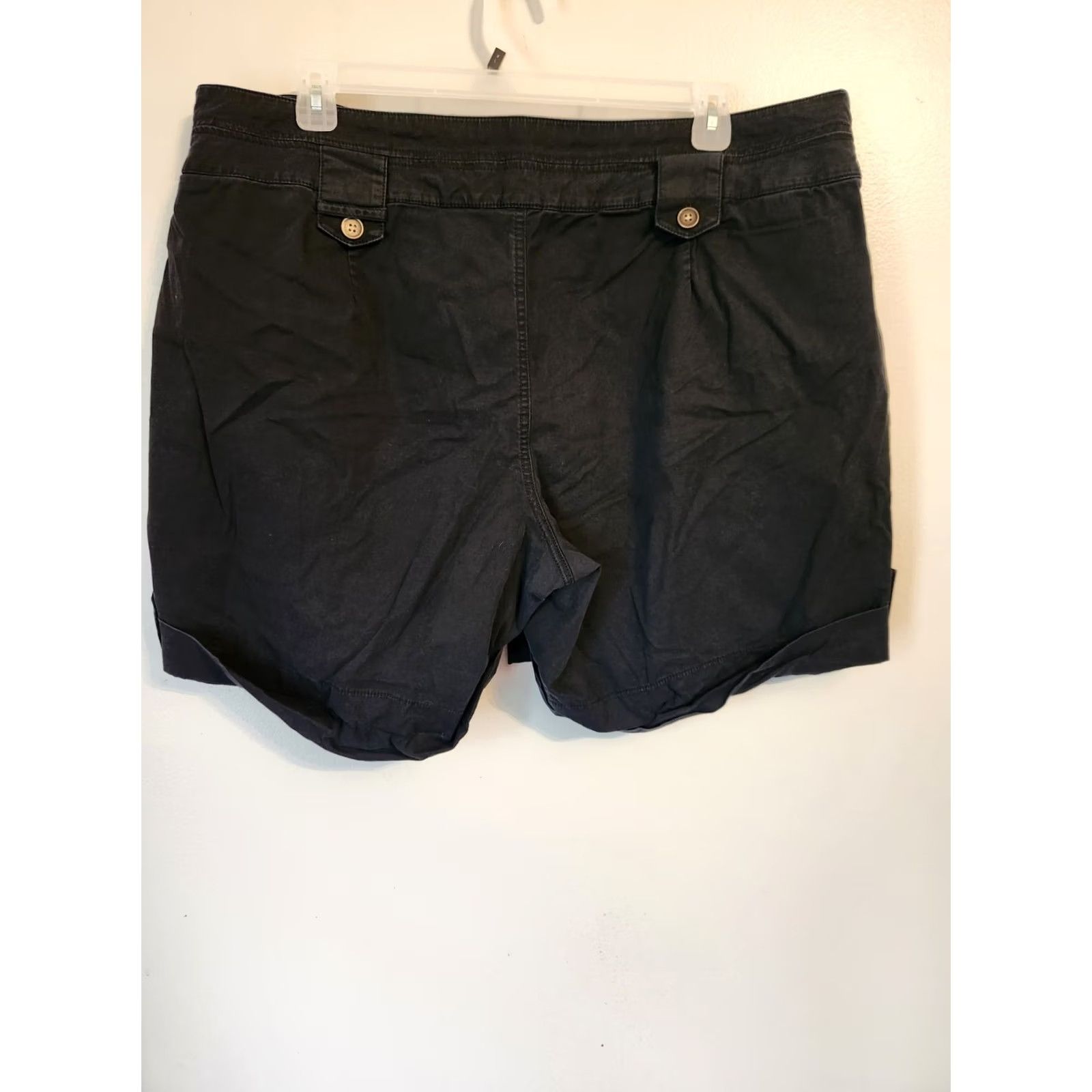 Vintage Venezia Black Bermuda Casual Shorts 24 Plus Size 42" / US 20 - 7 Thumbnail