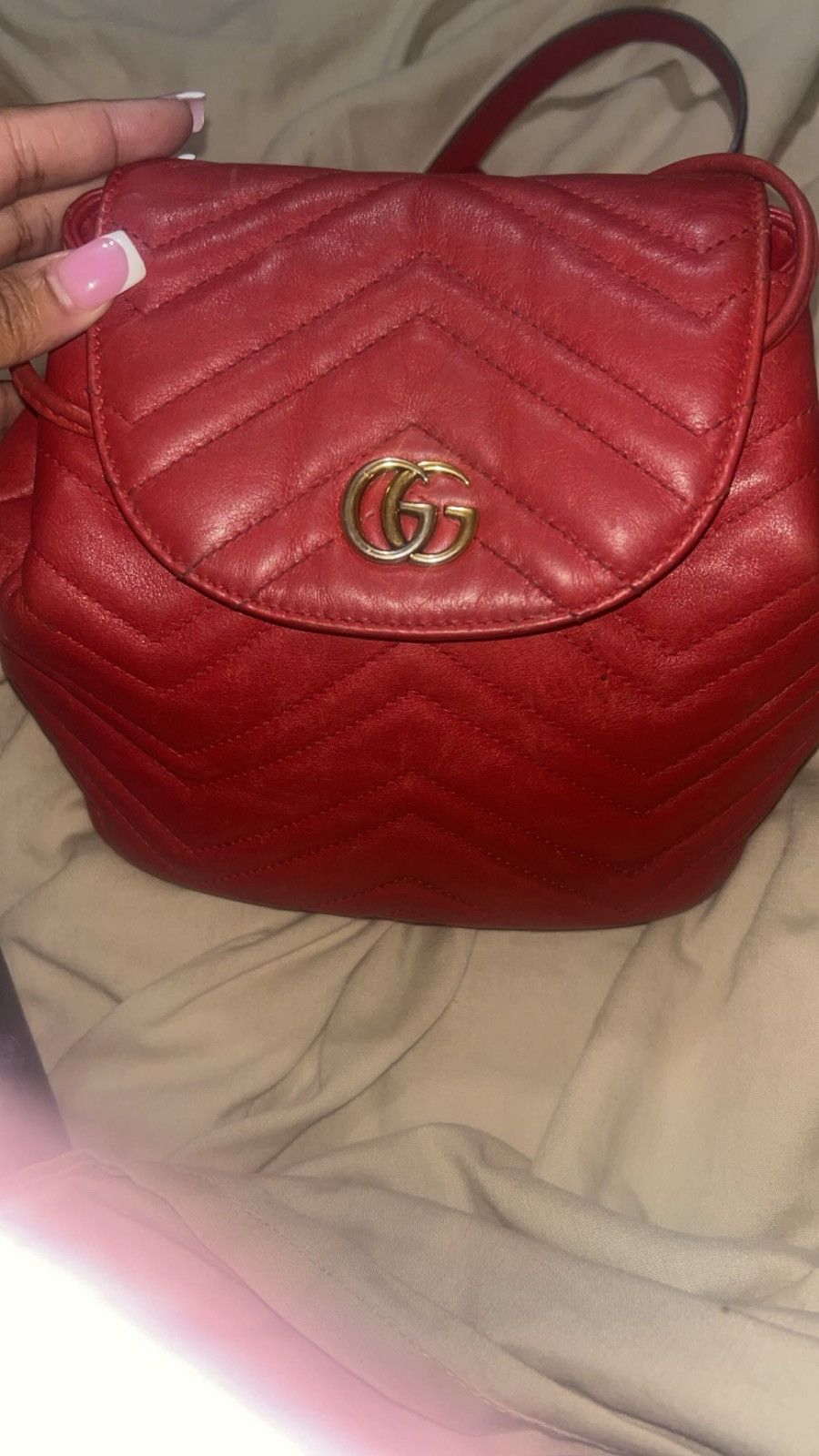 Gucci Mini Double G Marmont Backpack Size ONE SIZE - 1 Thumbnail