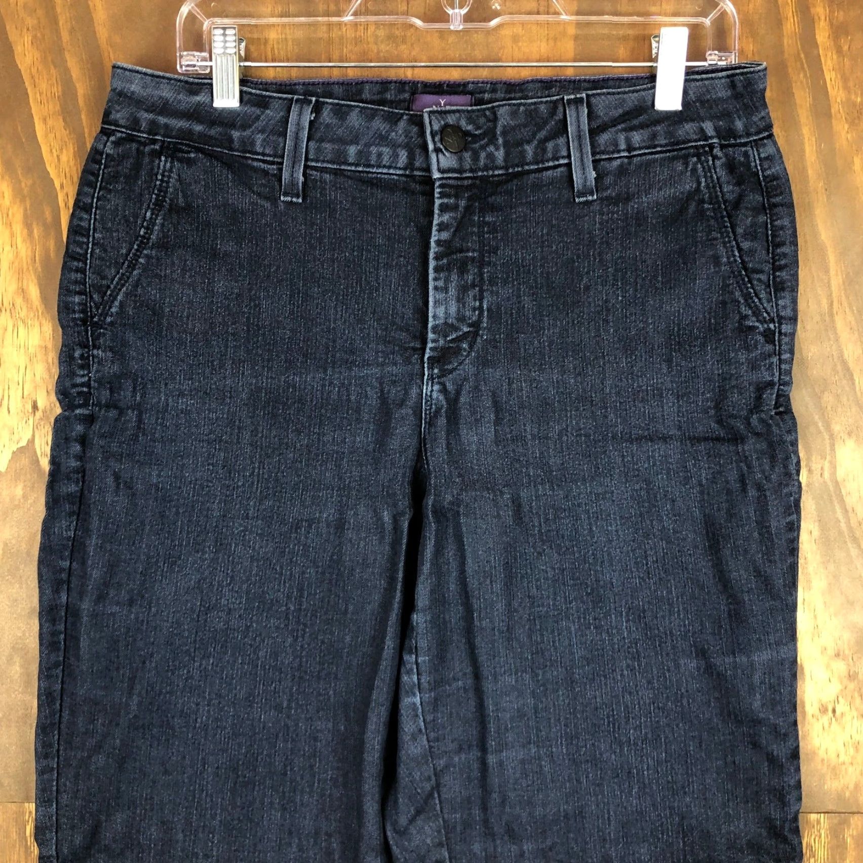 NYDJ NYDJ Jeans Blue Dark Wash Mid Rise Lift Tuck Ankle Slits Stretch 12 Womens Size 24" / US 00 / IT 34 - 2 Thumbnail