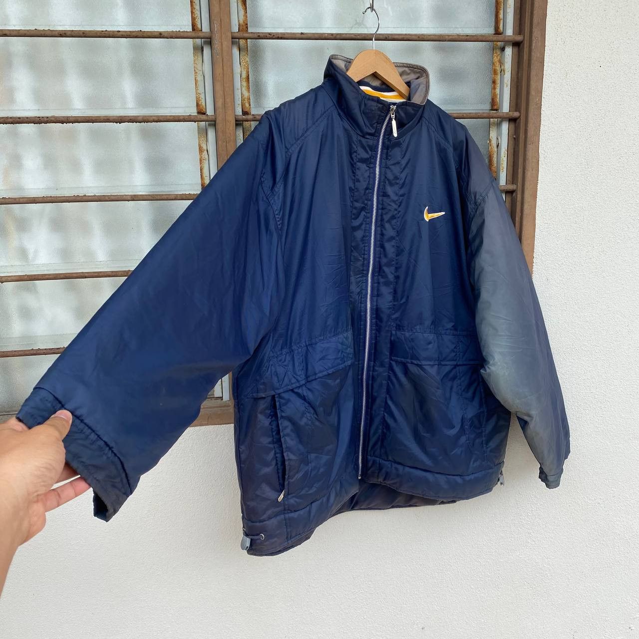 Vintage VINTAGE 90S NIKE COACH INSULATED JACKET FADED BLUE Size US L / EU 52-54 / 3 - 10 Thumbnail