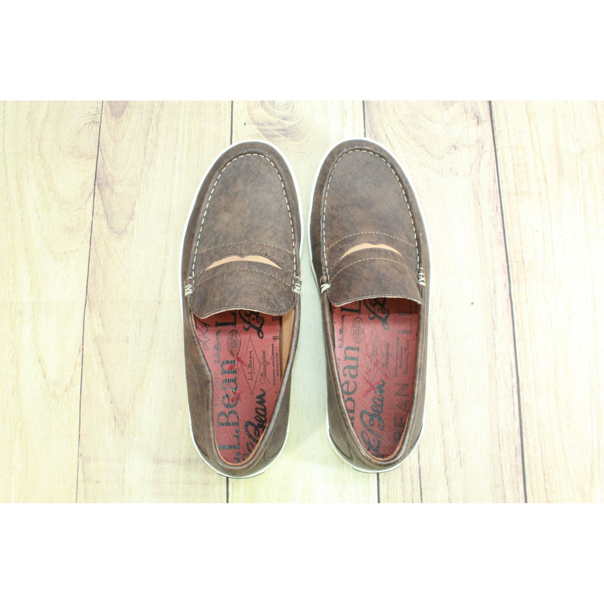 Leather LL Bean Mountainville Men's Slip On Penny Loafer Shoes Size US 9 / EU 42 - 7 Thumbnail