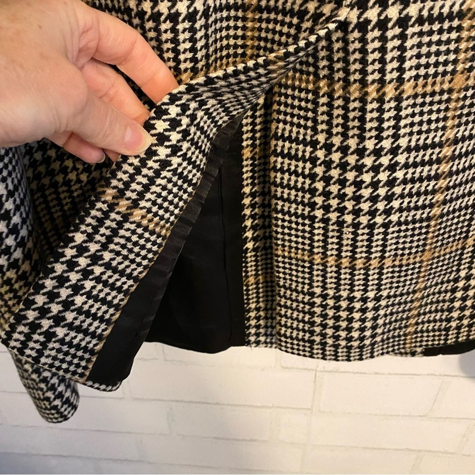 Pendleton Pendleton $268 Women’s 16 Blk Houndstooth 100% Wool Coat Size XXL / US 16-18 / IT 52-54 - 12 Thumbnail