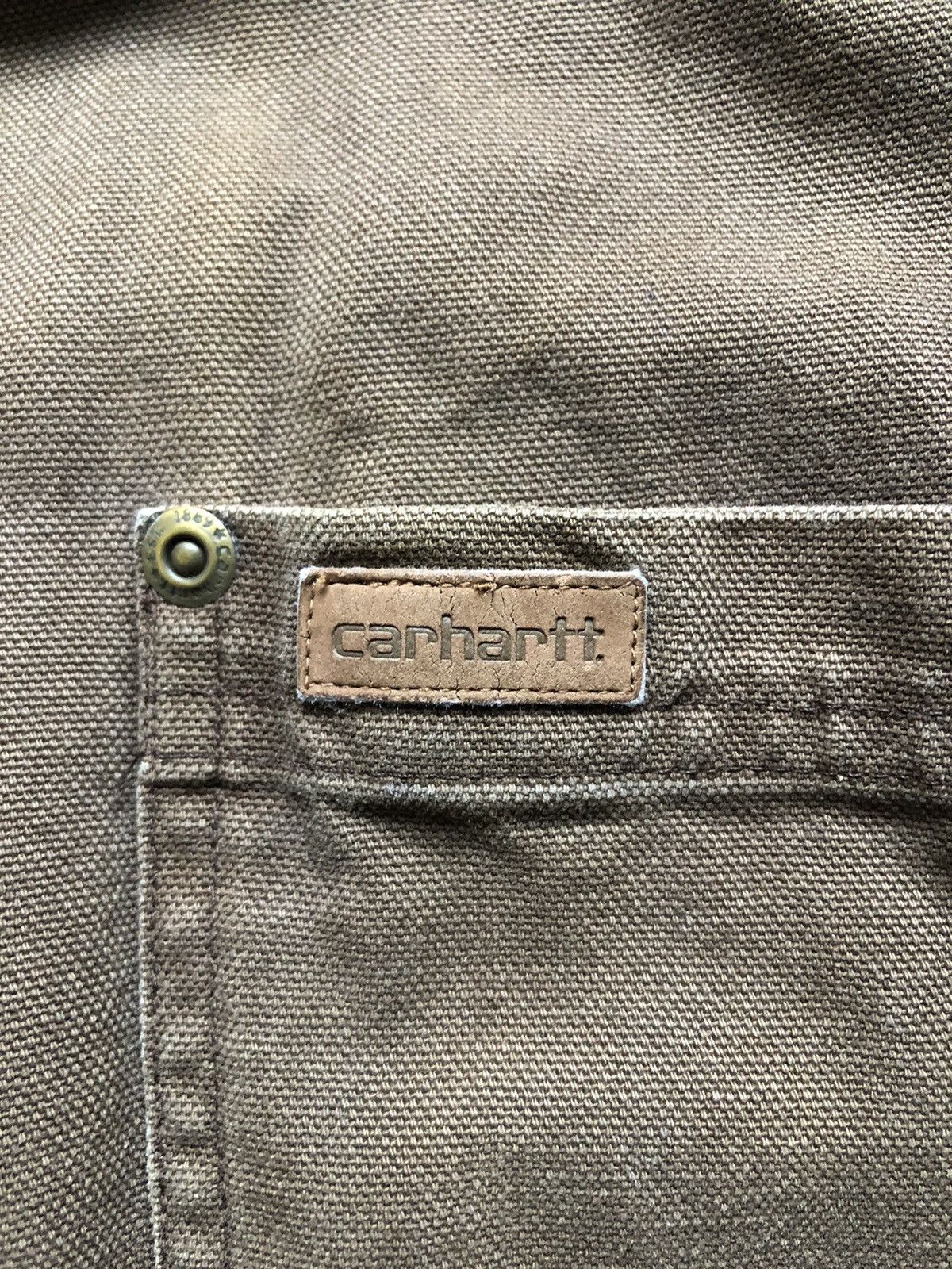 Carhartt × Vintage Vintage Carhartt S296 DKB Flannel-Lined Canvas Shirt-Jacket Size US XL / EU 56 / 4 - 3 Thumbnail