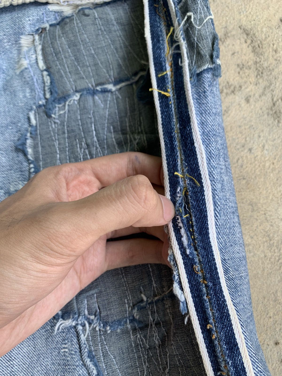 Levi's × Vintage Vintage Levis 501XX 555 Big E Selvedge Distressed Denim Size US 30 / EU 46 - 23 Thumbnail