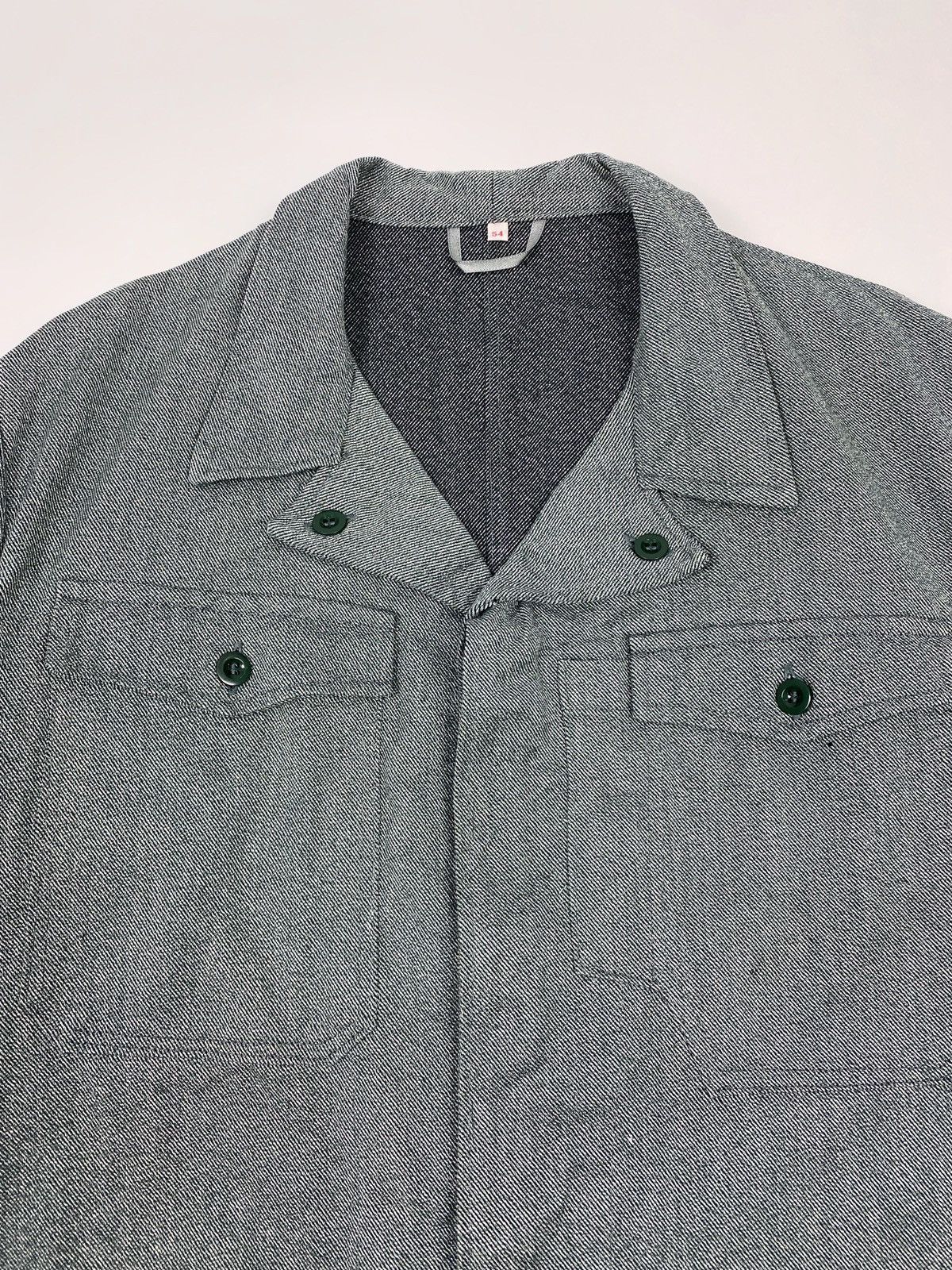 Vintage 1970’s Vintage Swiss Salt&Pepper 2 Pocket Boxy Work Jacket Size US XXL / EU 58 / 5 - 2 Thumbnail