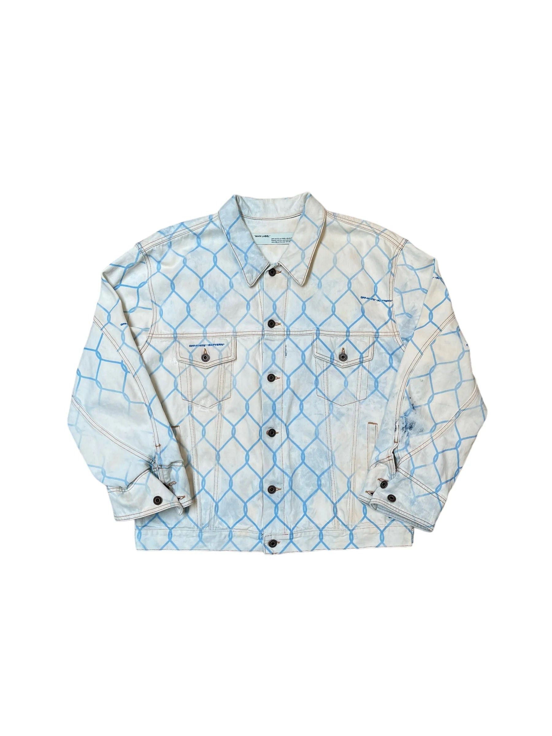 Off-White Chain Link Denim Jacket "White/Blue" Size US M / EU 48-50 / 2 - 1 Preview