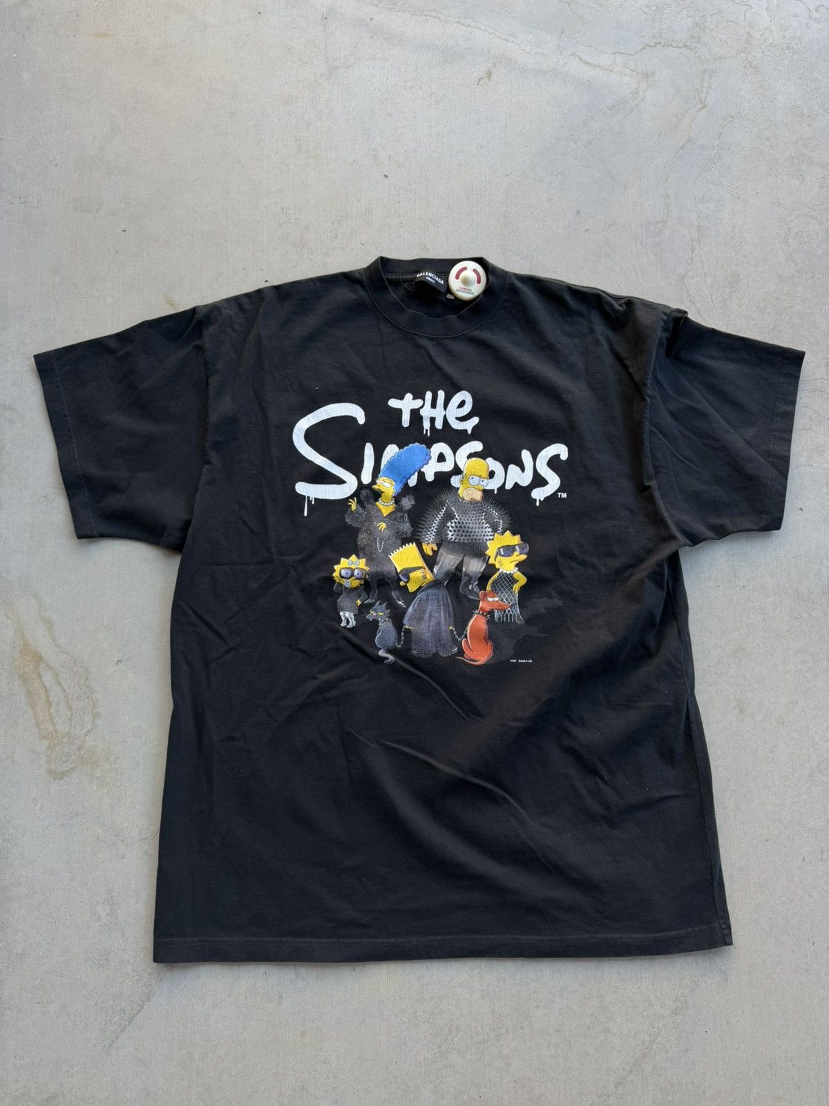 Balenciaga Balenciaga x The Simpsons Graphic T-Shirt – Black XXL New Size US XXL / EU 58 / 5 - 1 Thumbnail