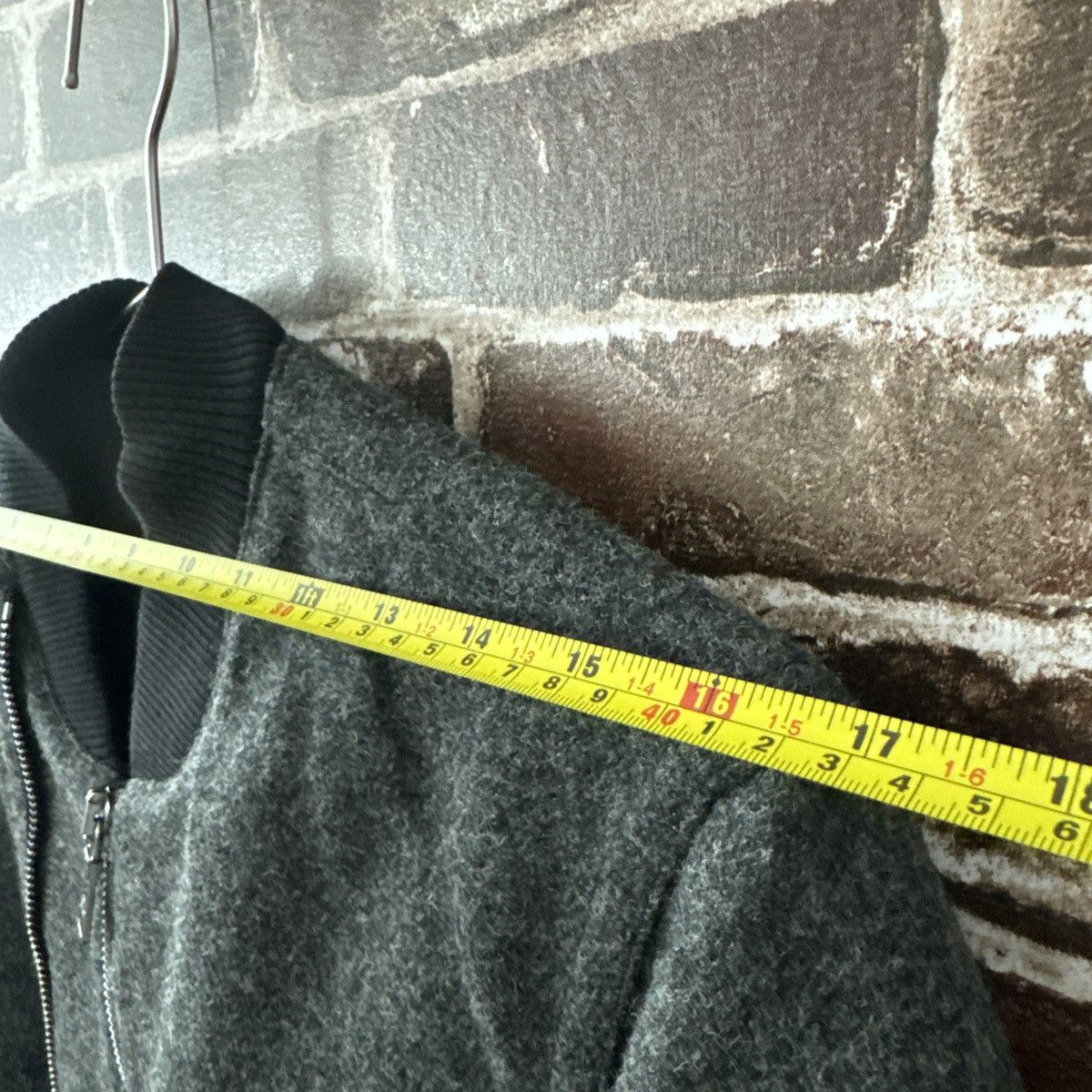 Neil Barrett Slim Fit Neil Barrett Pure Wool Black Gray Bomber Jacket Size US M / EU 48-50 / 2 - 14 Thumbnail