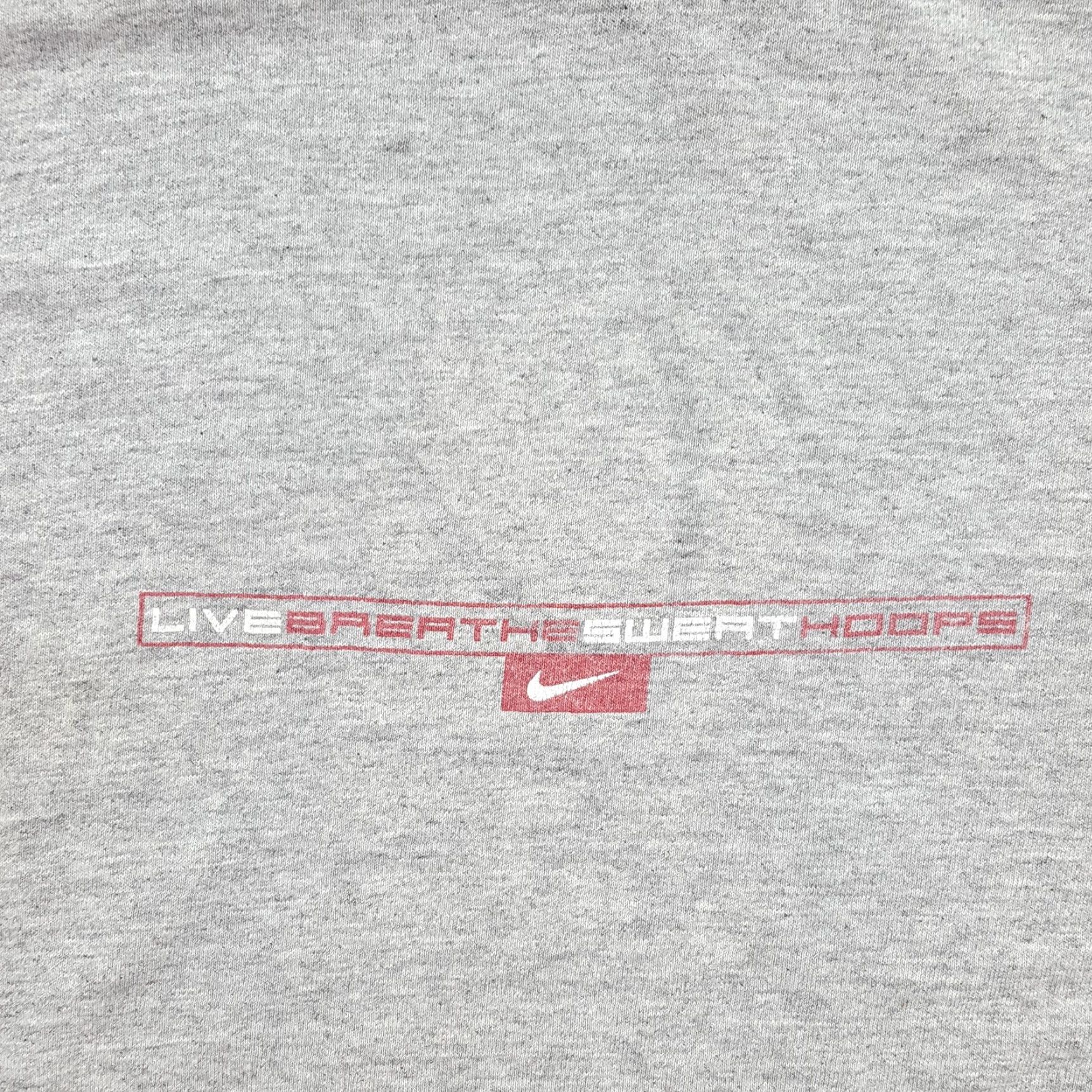 Nike VINTAGE Nike Distressed Basketball Gray Mens Size 2XL Faded Retro T Shirt Swoosh 90s College University Sports Graphic Print Shirt Mens Size US XXL / EU 58 / 5 - 7 Thumbnail