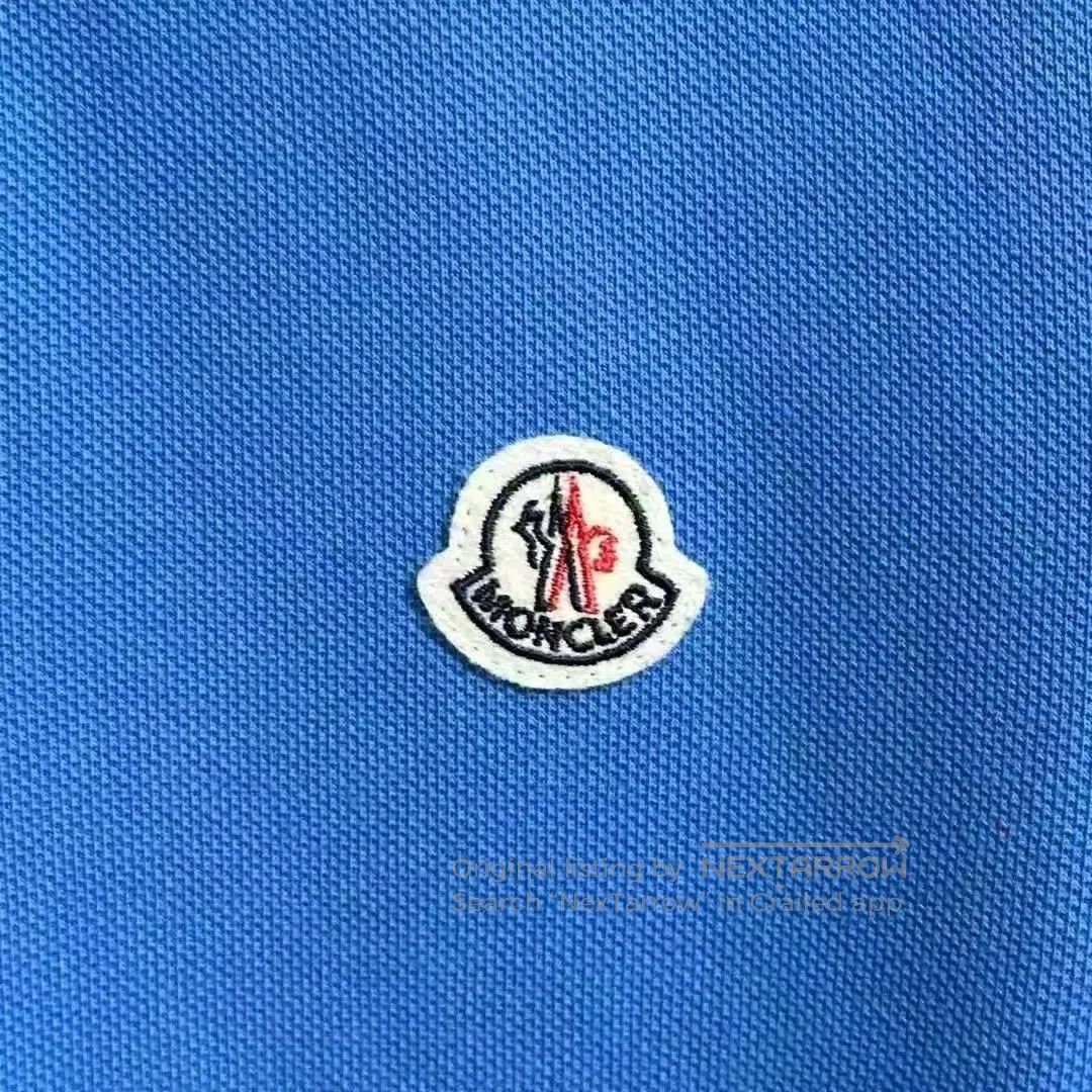 Moncler moncler long sleeve polo shirt in blue. Size US M / EU 48-50 / 2 - 4 Thumbnail