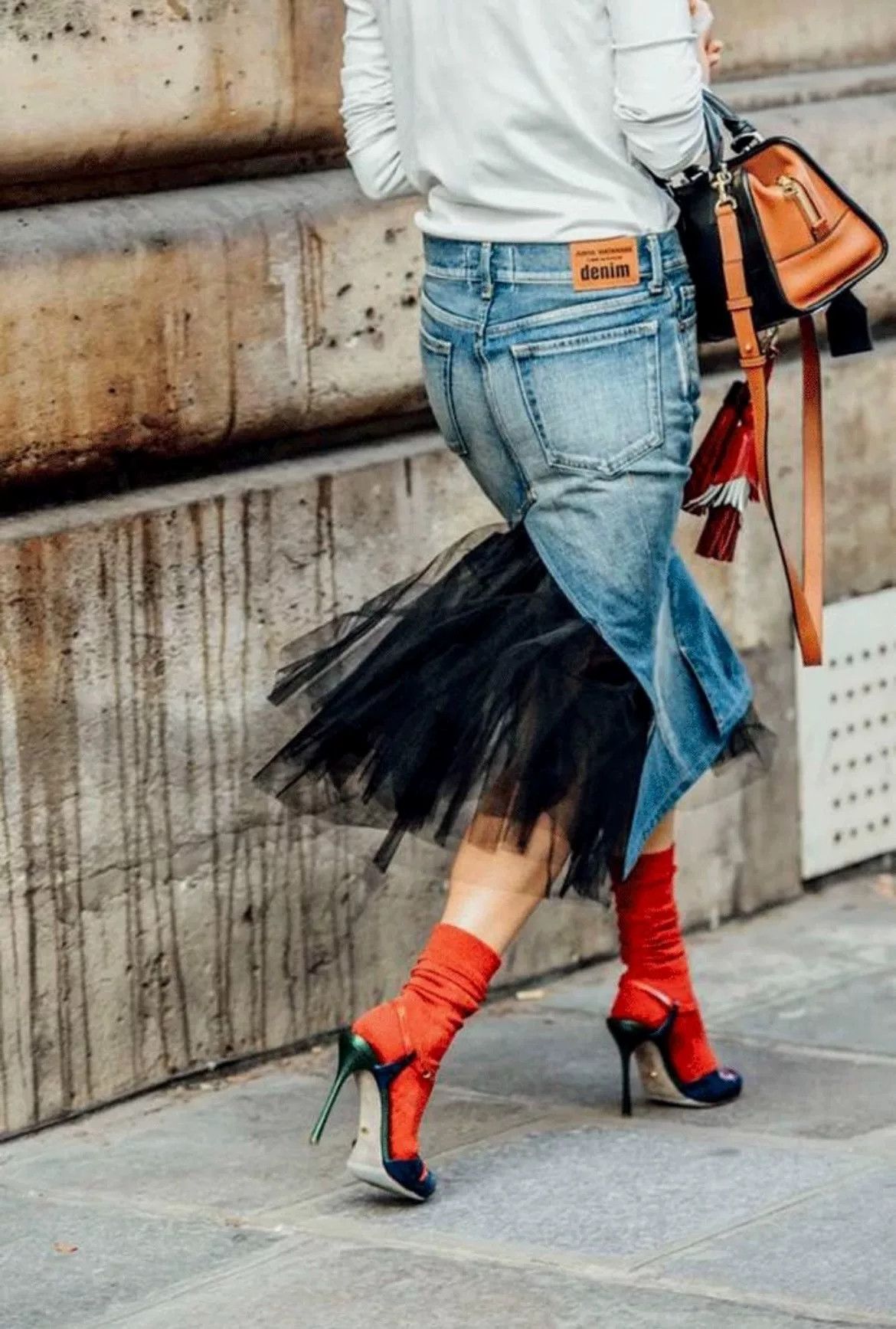 Junya Watanabe deconstructed denim mermaid midi skirt Size US 26 / EU 42 - 1 Thumbnail