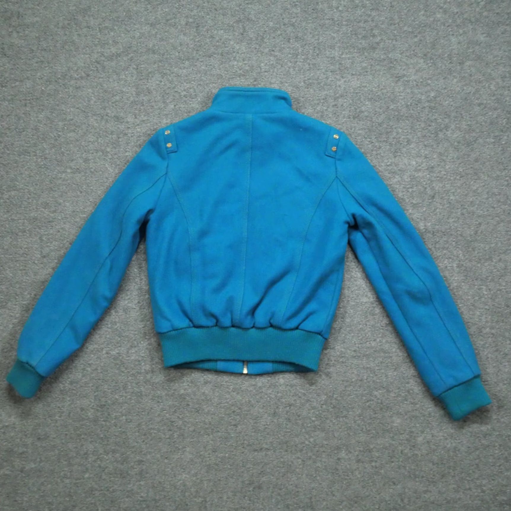 Sean John Sean John Jacket Womens Small Blue Wool Blend Short Cropped Streetwear Y2K Mens? Size 28" / US 6 / IT 42 - 7 Thumbnail