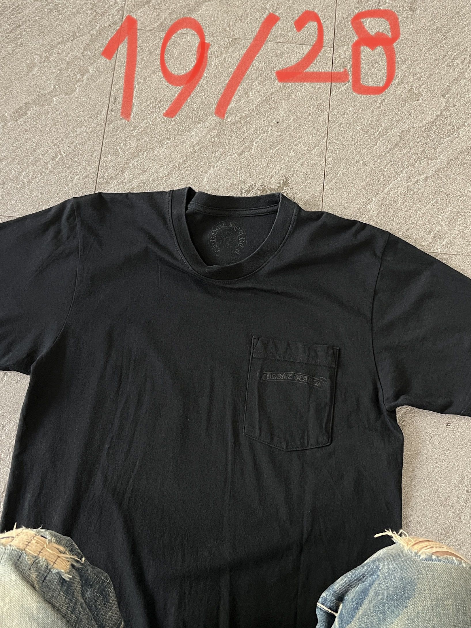 Chrome Hearts Chrome Hearts Orange Cross Pocket Tee Black Medium Size US M / EU 48-50 / 2 - 7 Thumbnail