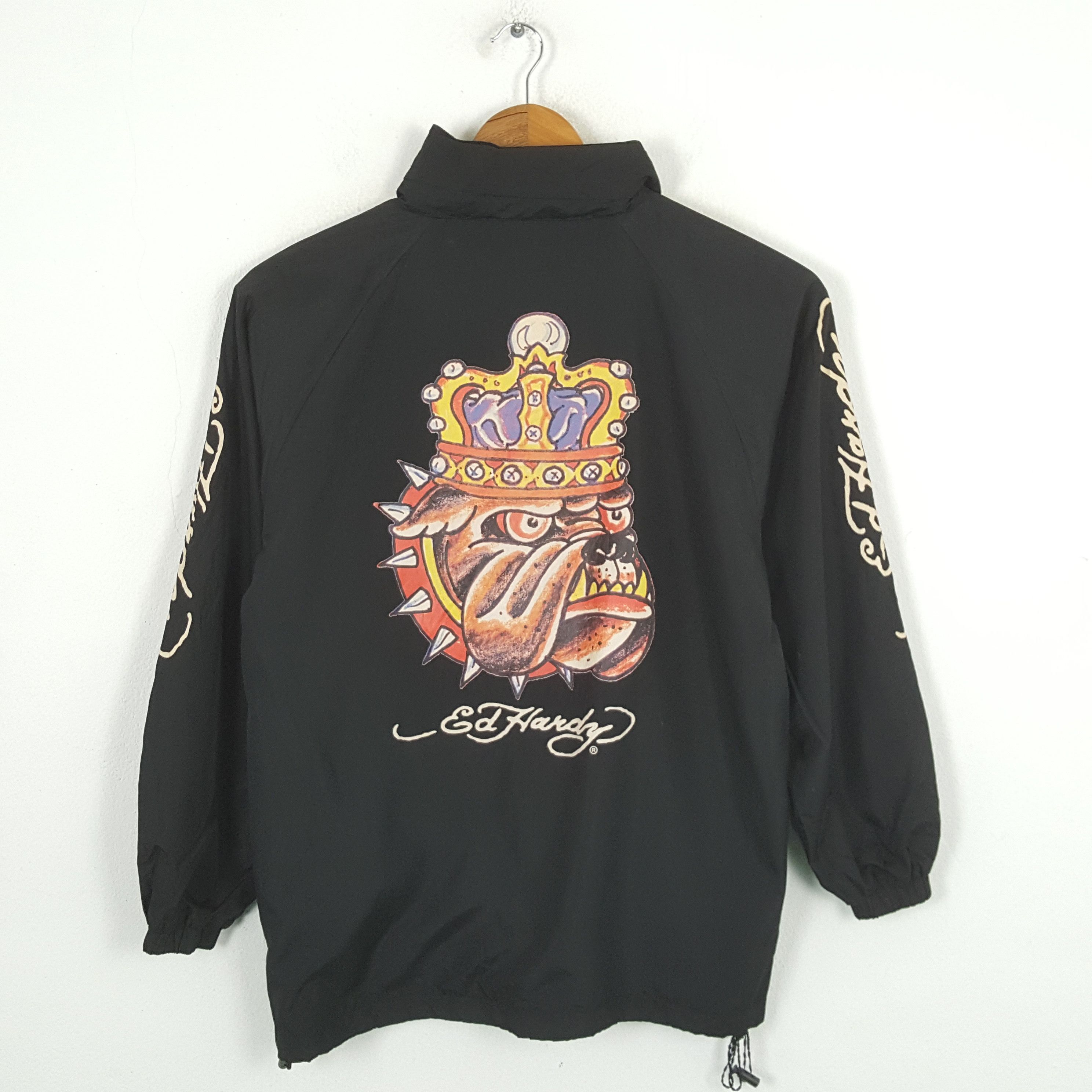 Christian Audigier × Ed Hardy × Vintage Vintage ED HARDY by CHRISTIAN AUDIGIER Windbreaker Jacket Size US L / EU 52-54 / 3 - 1 Thumbnail