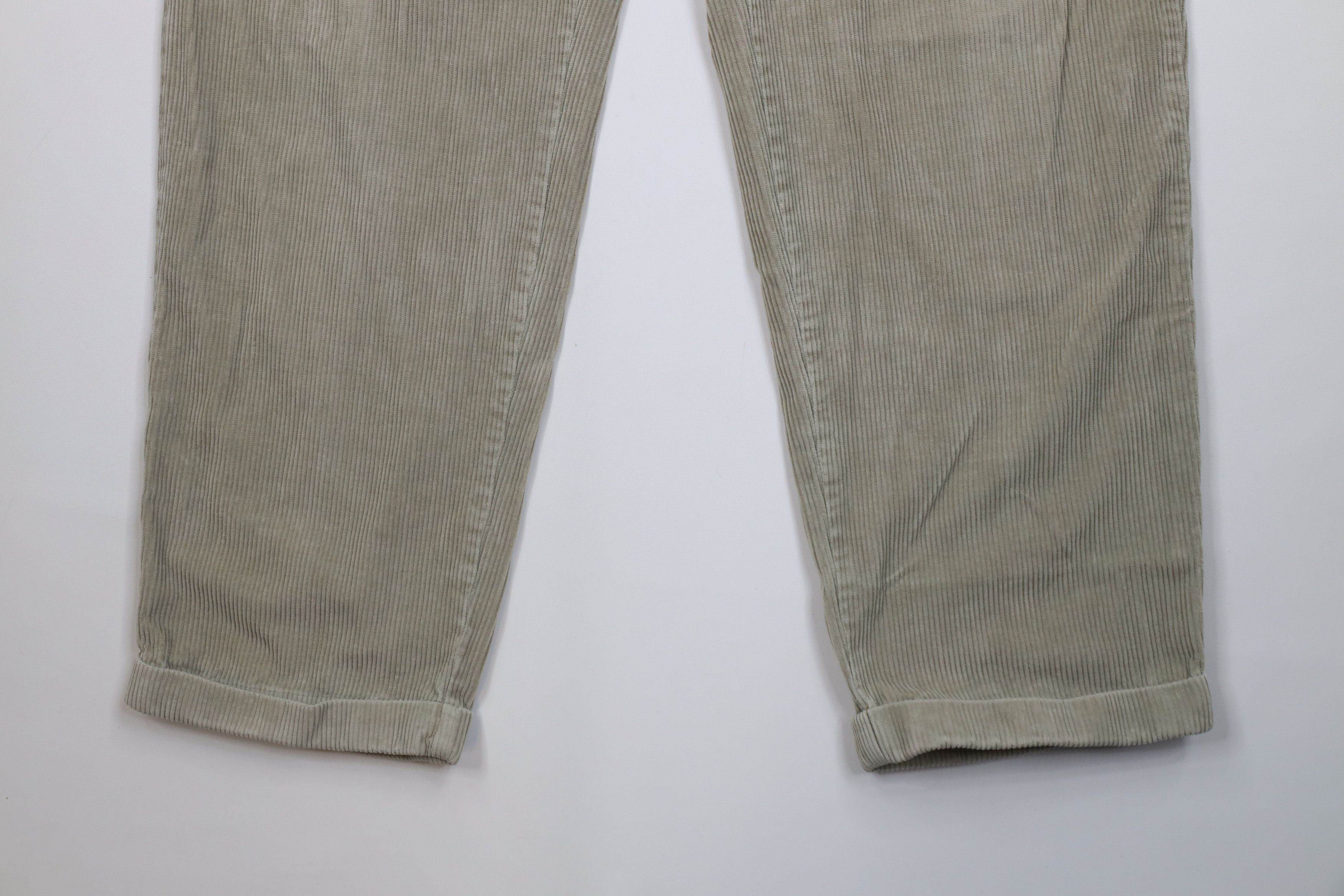 Gap Vintage 90s Gap Relaxed Cuffed Wide Leg Corduroy Pants Gray Size US 36 / EU 52 - 4 Thumbnail