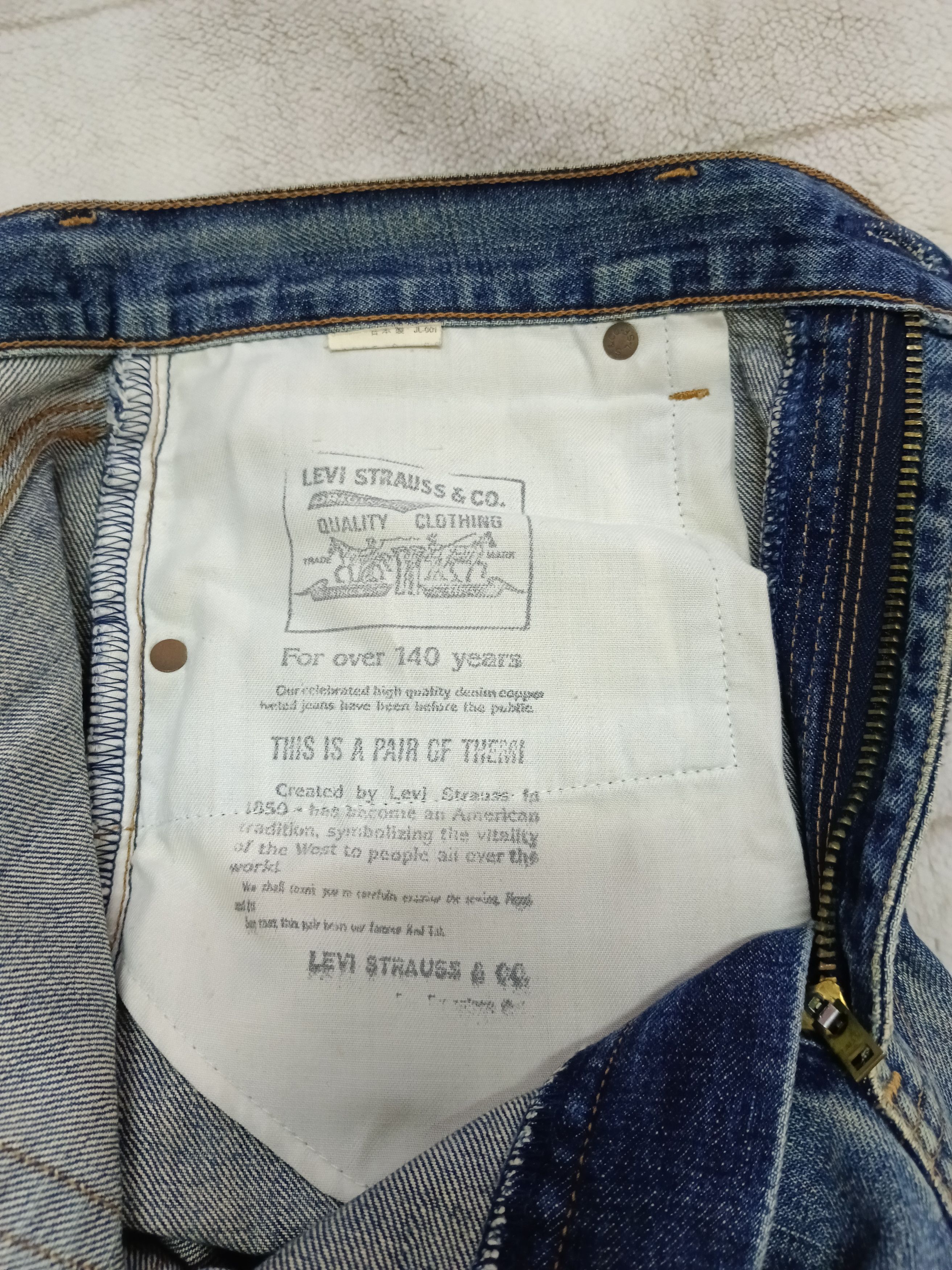Levi's Vintage Clothing DISTRESSED LEVIS BIG E 504Z SELVEDGE Size US 33 - 14 Thumbnail