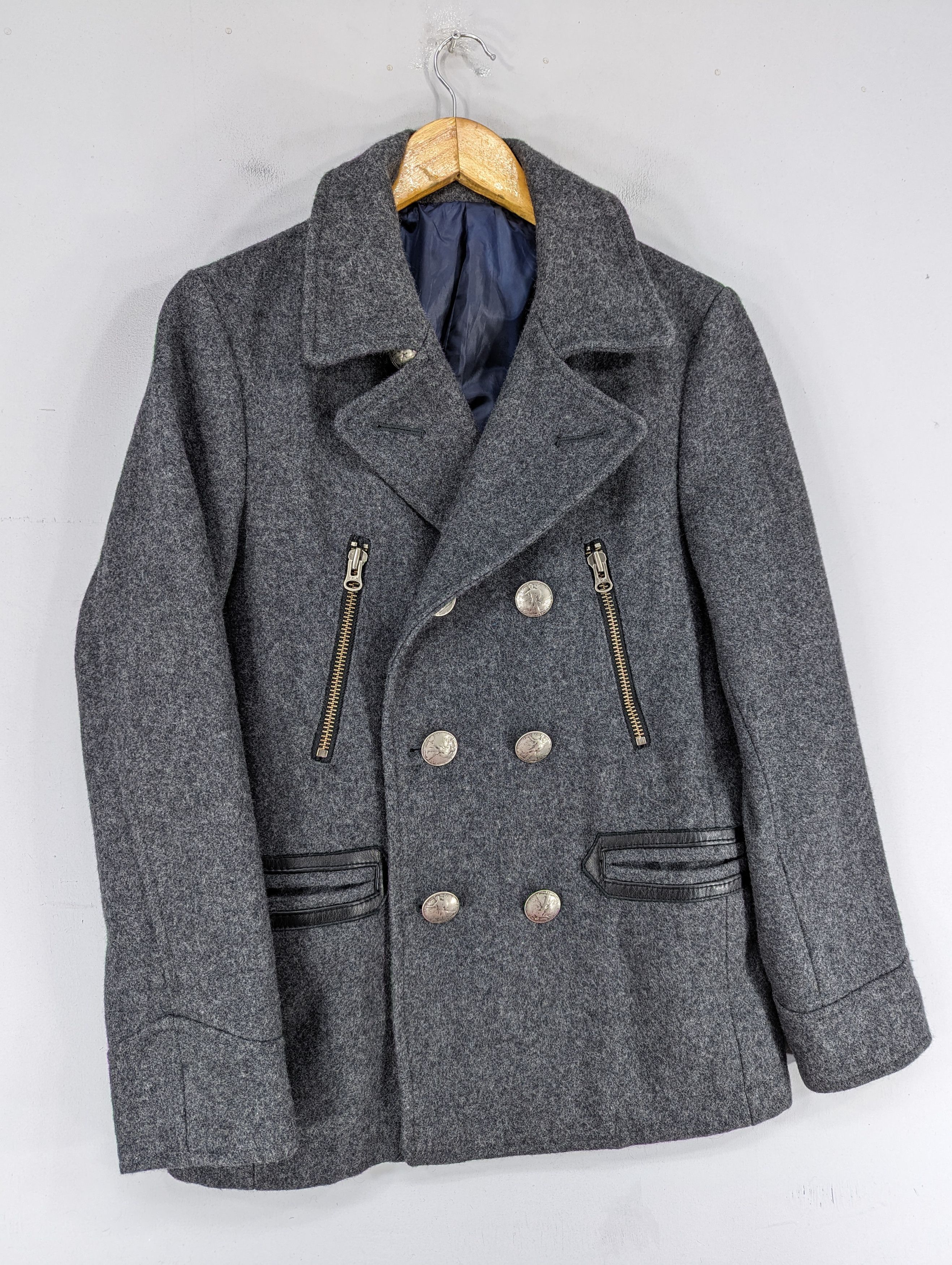 Japanese Brand 🔥RARE🔥291295 Homme Double Breasted Wool Jacket Size M / US 6-8 / IT 42-44 - 3 Thumbnail