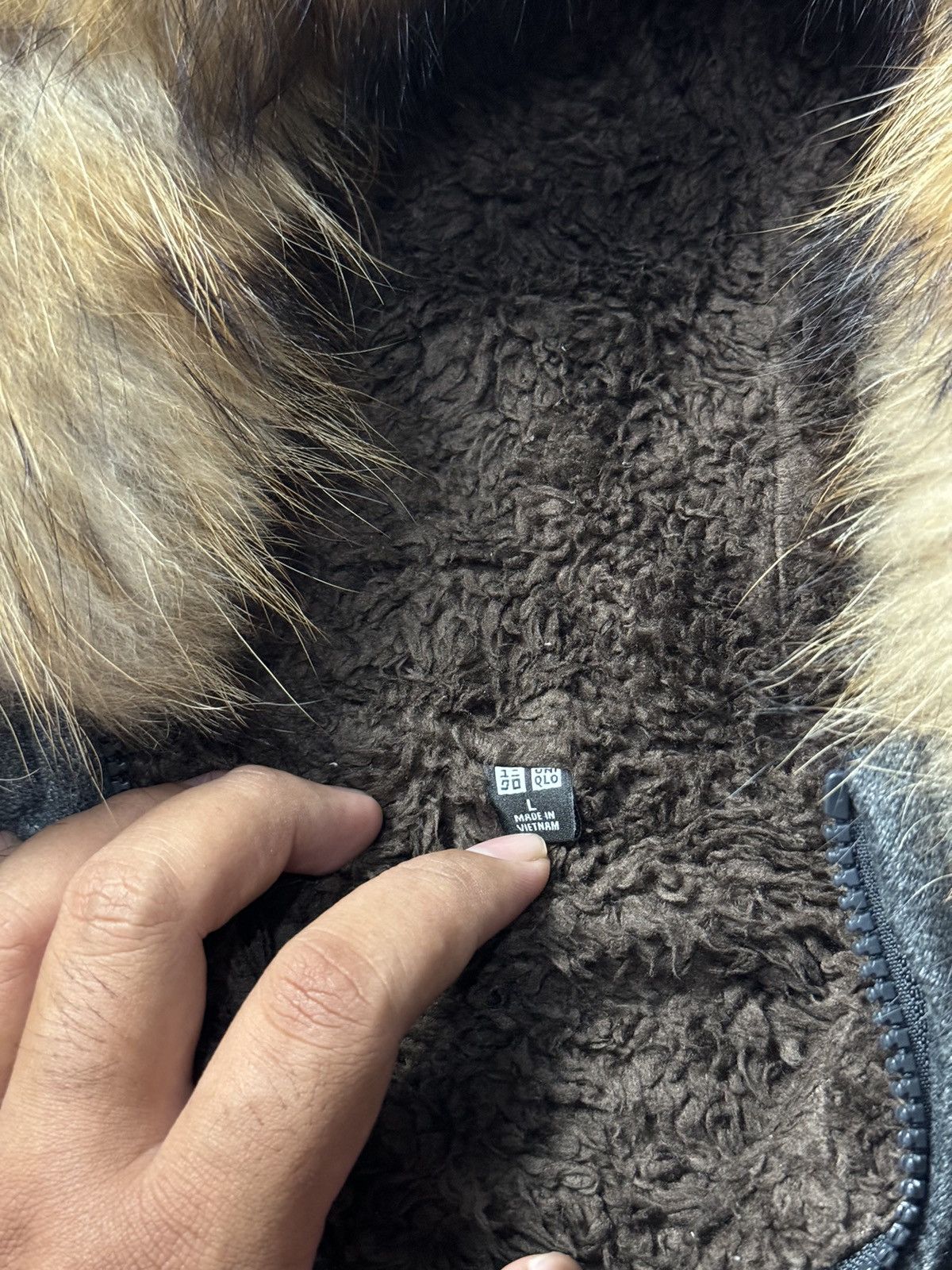 Uniqlo Fur Hoodie Sherpa Uniqlo Japanese Style Size US L / EU 52-54 / 3 - 8 Thumbnail