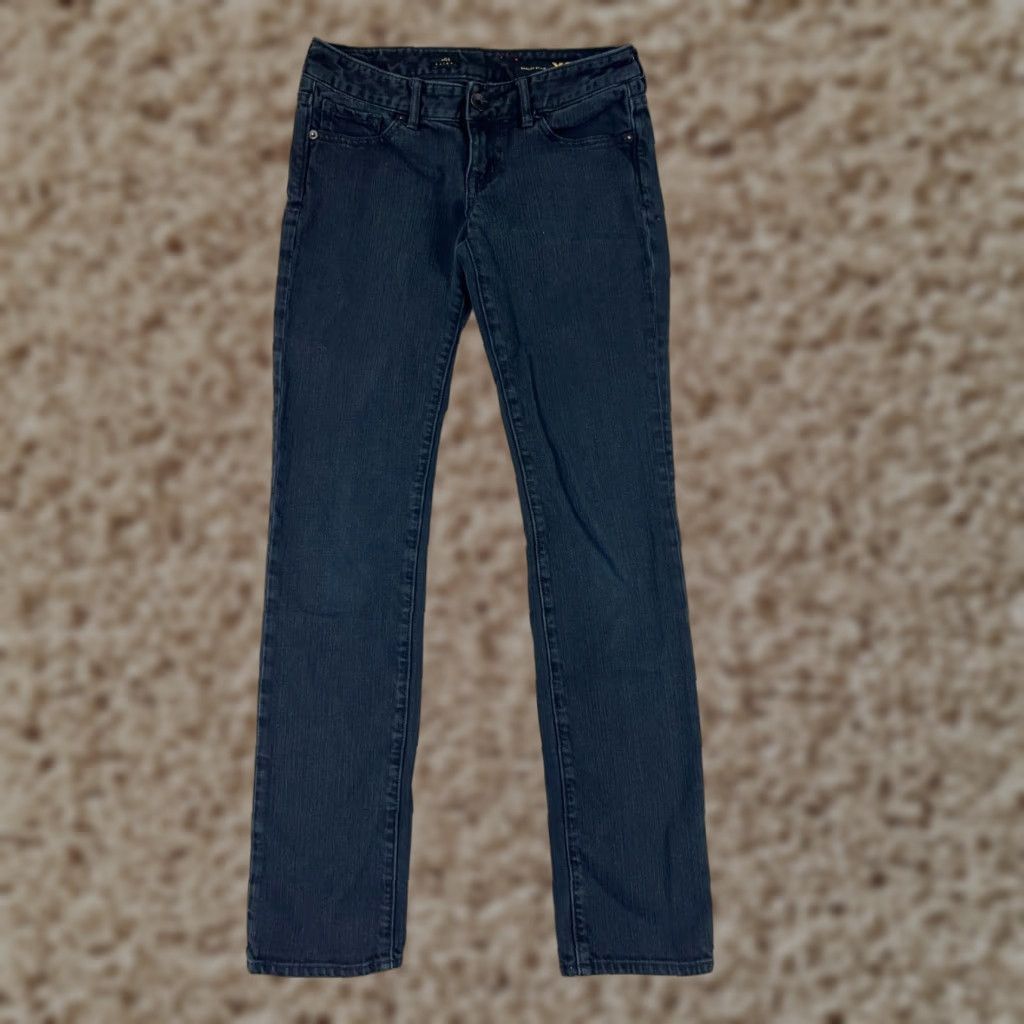 Express Express Jeans Womens 0 Black Denim Skinny 26x30 Low Rise 5-Pocket Cotton Blend Embroidered Western Womens Size 25" / US 0 / IT 36 - 1 Thumbnail