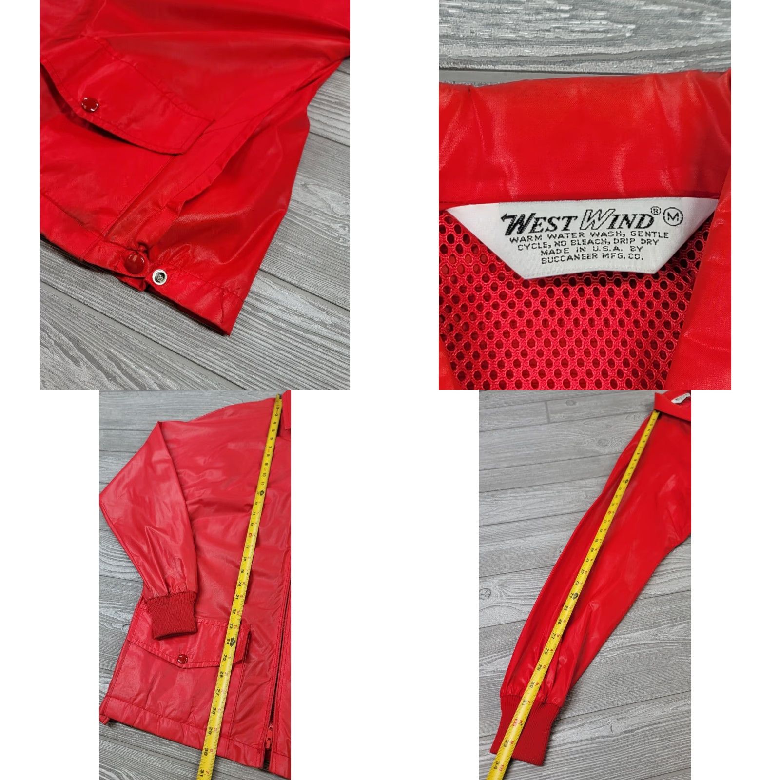Vintage VINTAGE West Wind Jacket Mens Red Nylon Full Zip Windbreaker 1988 Olympics USA Logo Zipper Pull Size US M / EU 48-50 / 2 - 8 Thumbnail