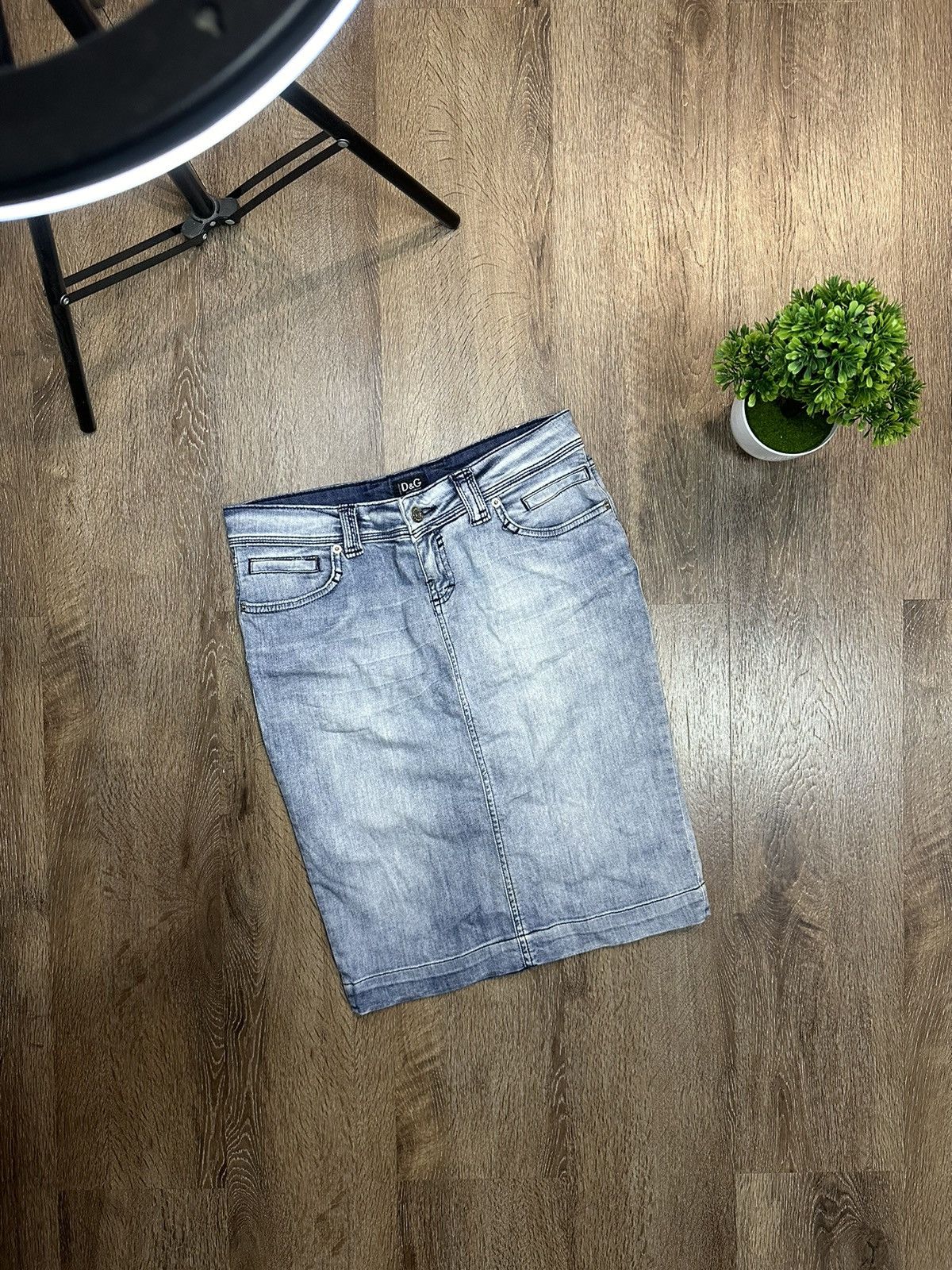 Dolce & Gabbana × Vintage Vintage Dolce&Gabbana Jeans Skirt Luxury Size 29" - 5 Thumbnail