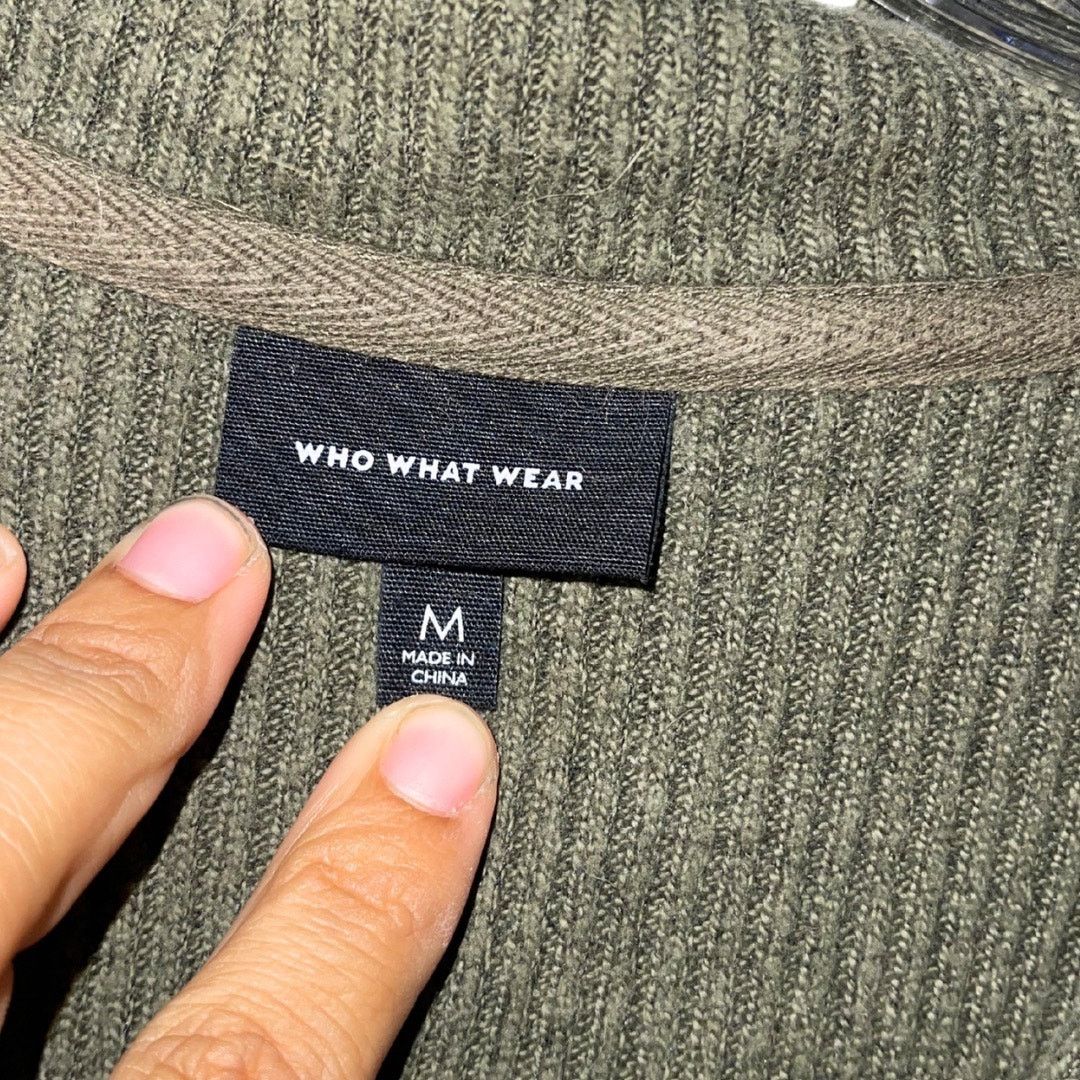 Other Who What Wear Cropped Hampton Knit Sweater 1/4 zip mock neck Size M / US 6-8 / IT 42-44 - 4 Thumbnail