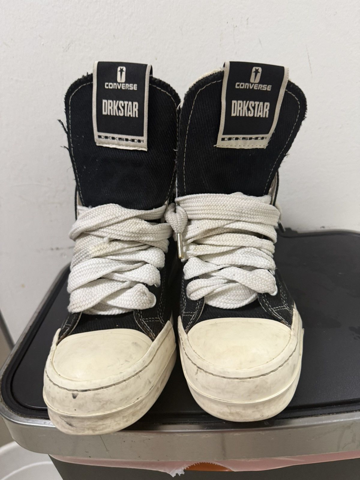 Converse × Rick Owens Drkshdw Converse x Rick Owens DRKSHDW DRKSTAR Chuck 70 High Black 7M Size US 7 / EU 40 - 5 Thumbnail