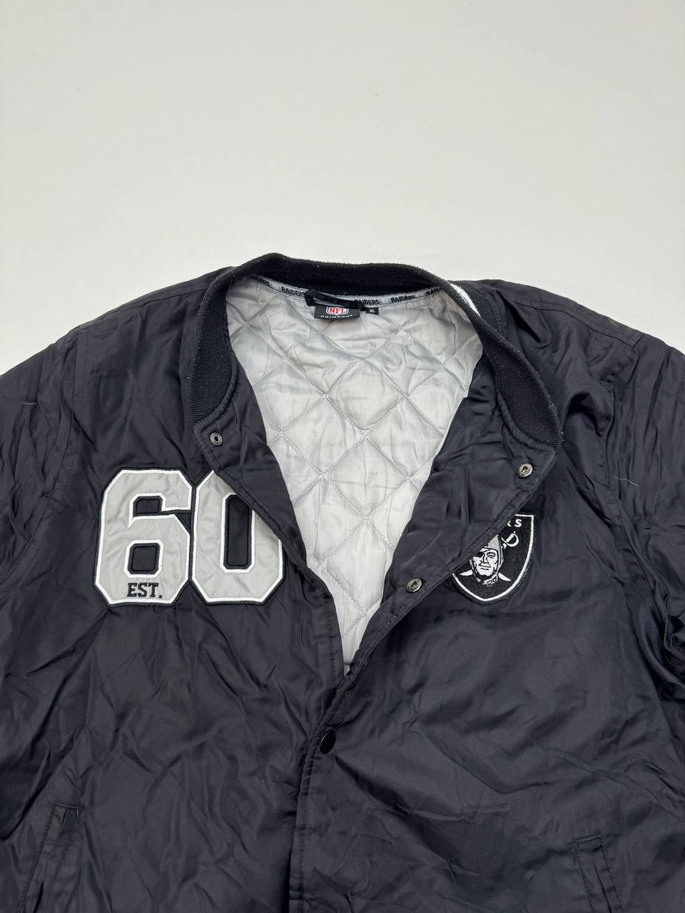 NFL NFL Raiders Bomber Jacket Black Quilted Varsity Size US XS / EU 42 / 0 - 8 Thumbnail